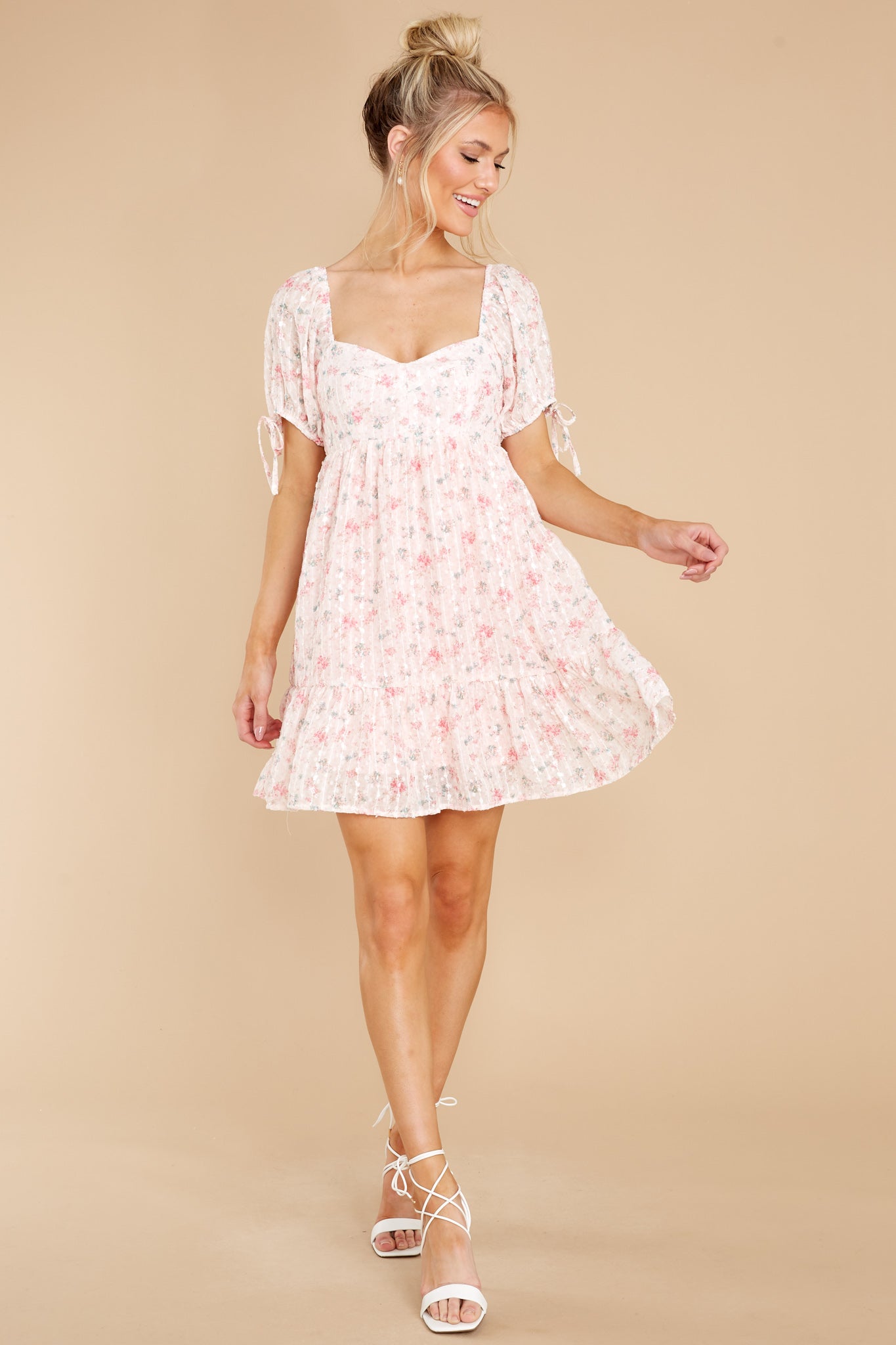 The Best Bouquet Ivory Floral Print Dress