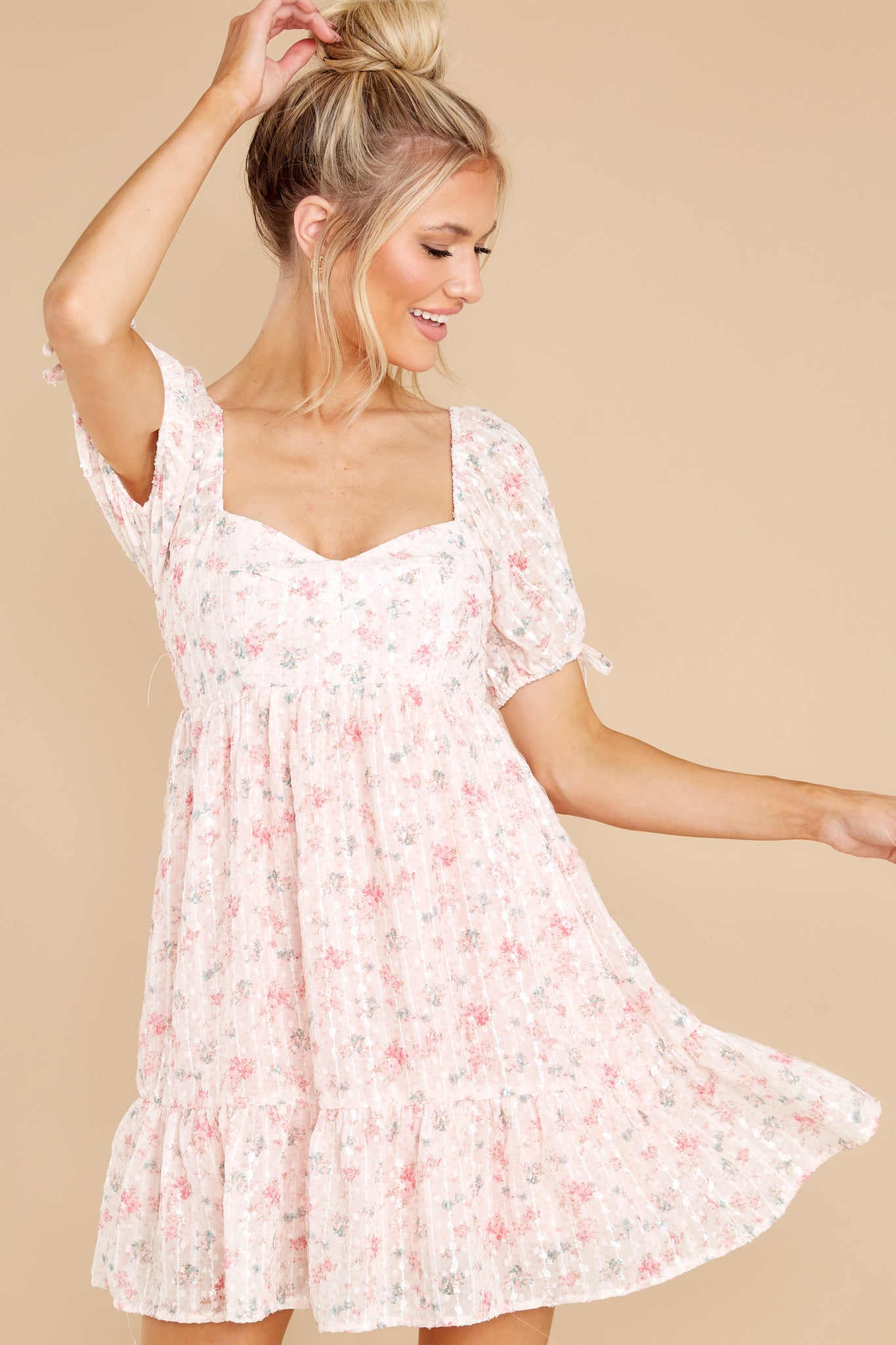 The Best Bouquet Ivory Floral Print Dress