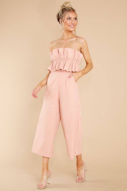 Can You Believe This Blush Jumpsuit