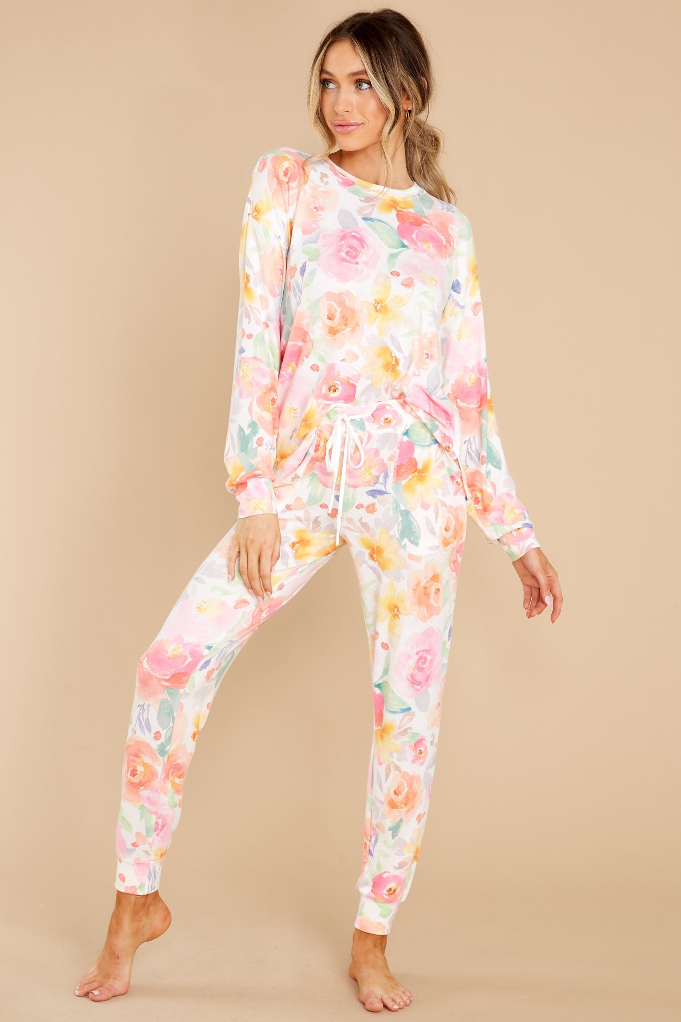 Introducing Me White Multi Floral Top