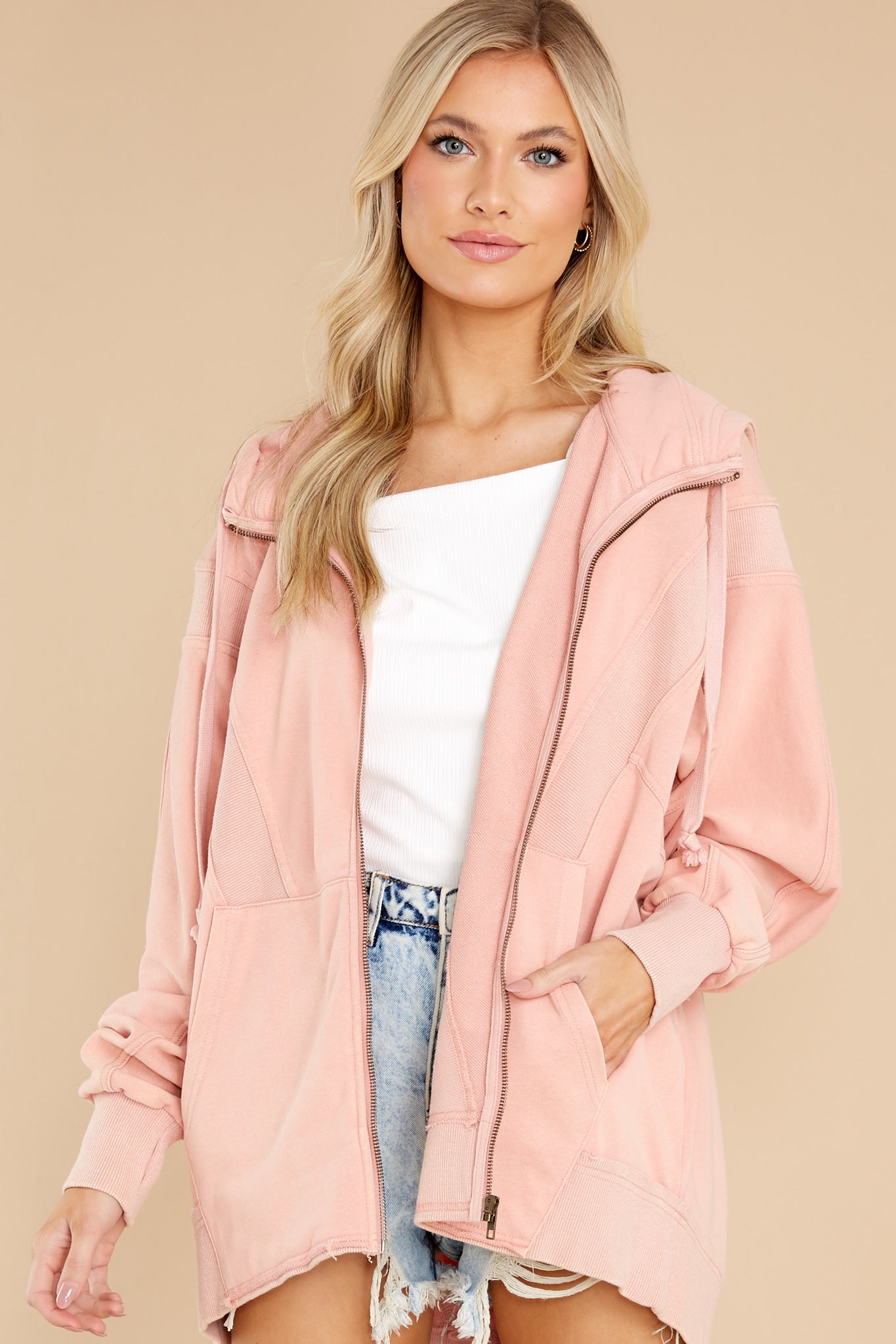 Evening Strolls Light Pink Jacket