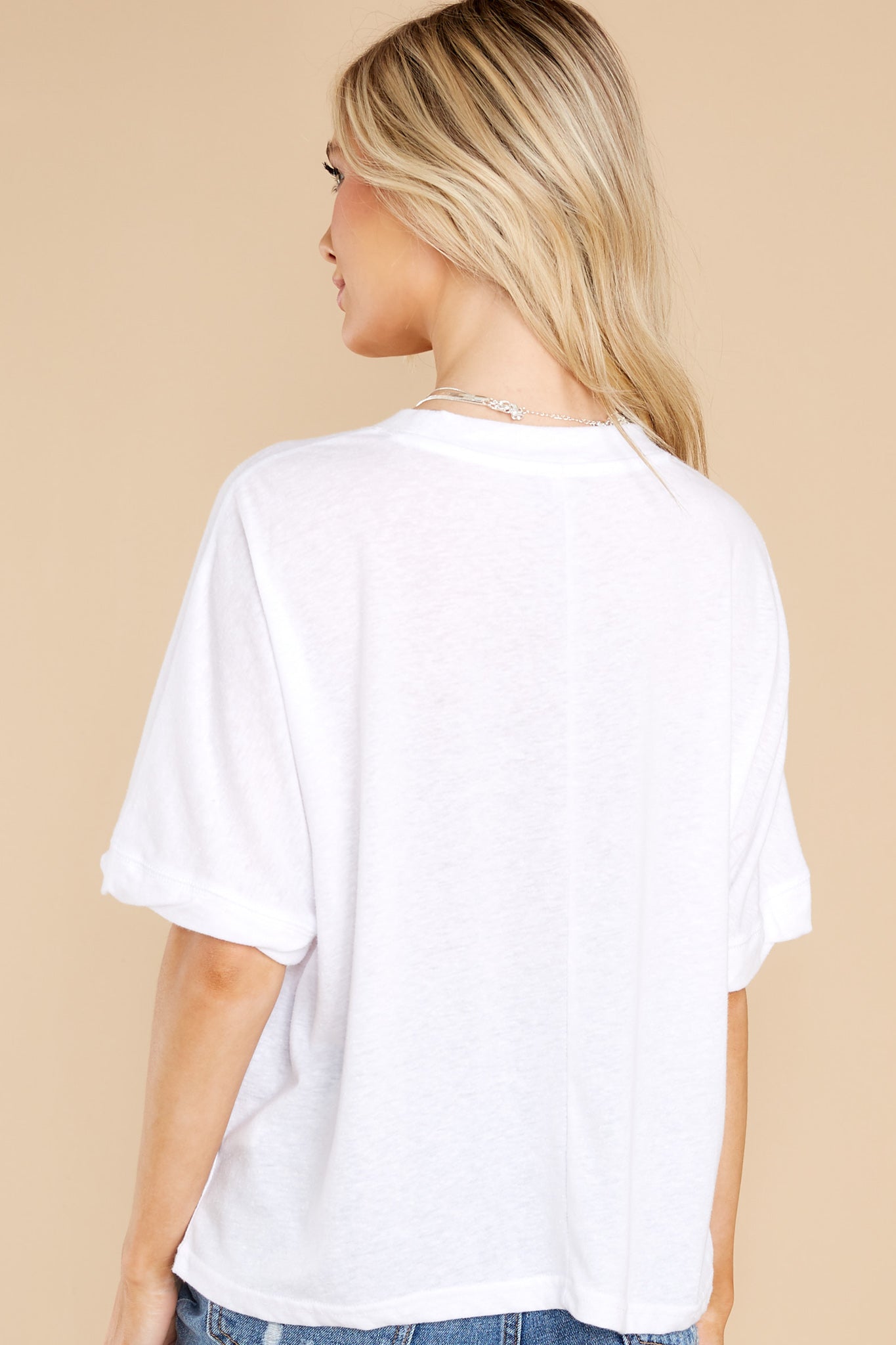 Ines Triblend White Top
