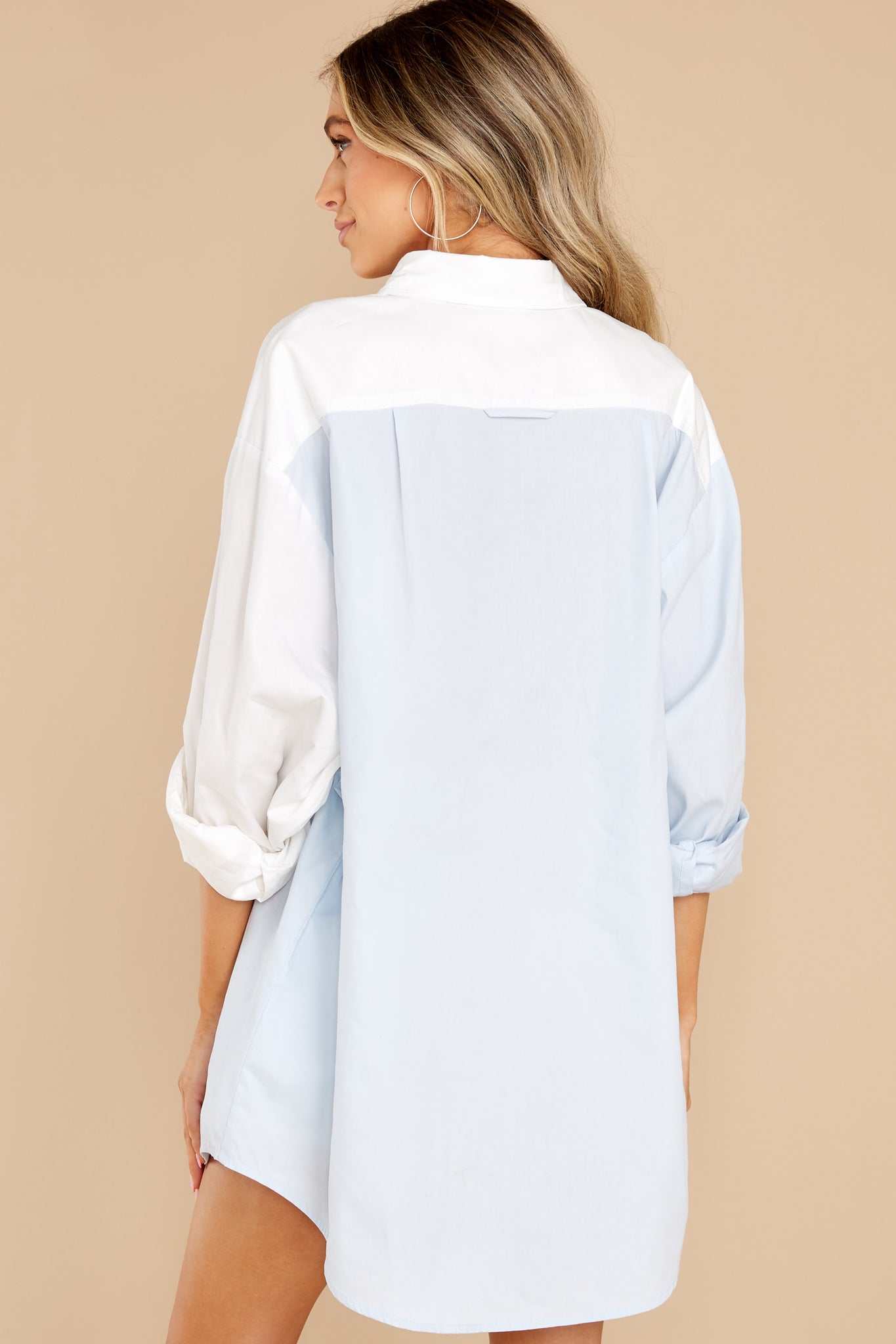 Bottom Line Is Light Blue Multi Top