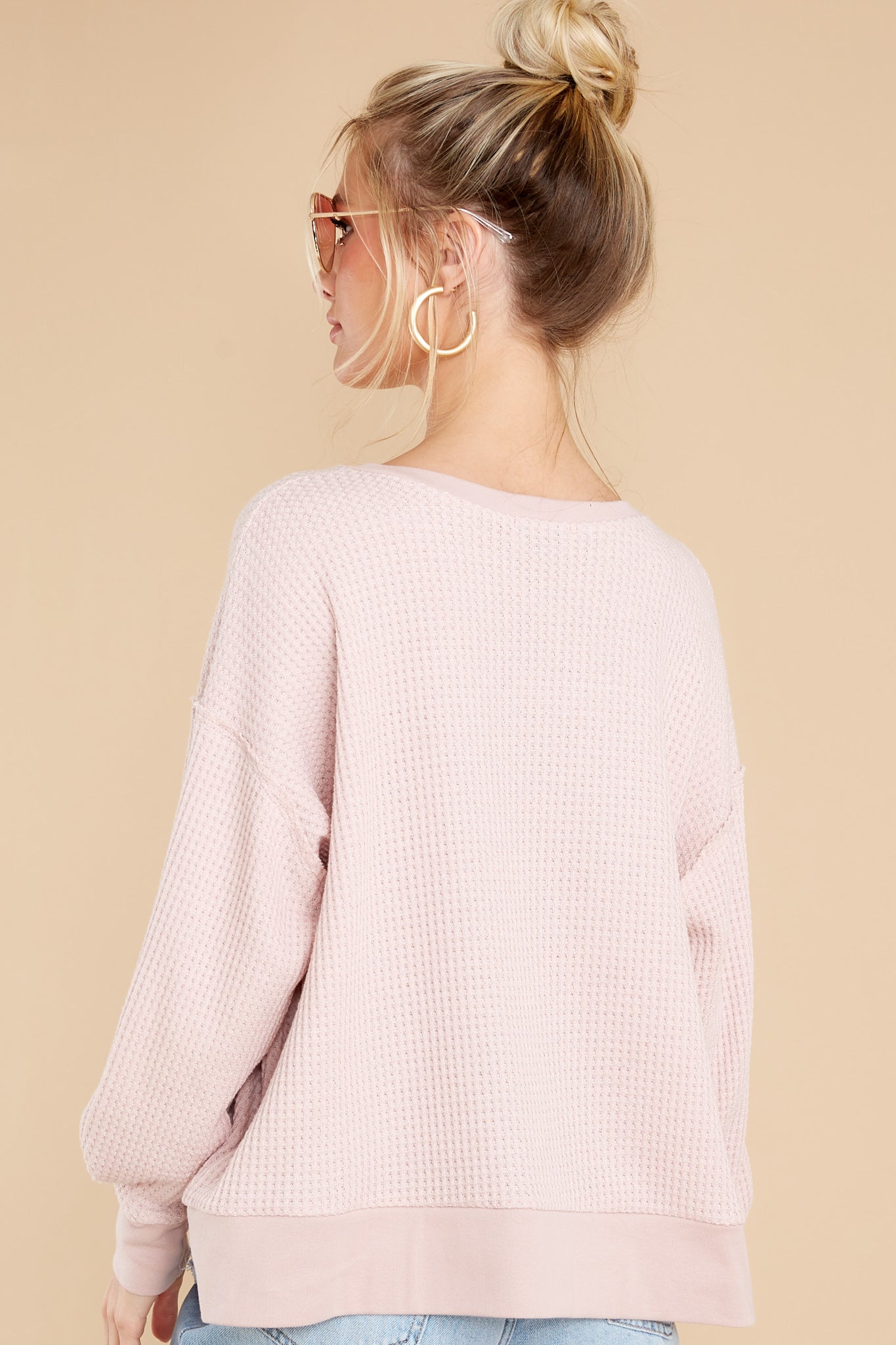 Let Her Be Cozy Light Pink Top