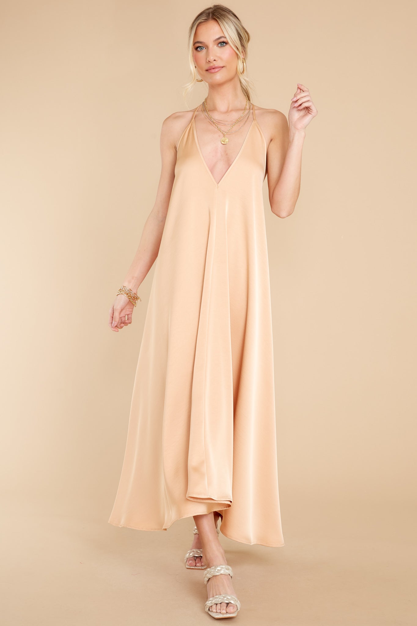 Priceless Gem Apricot Maxi Dress