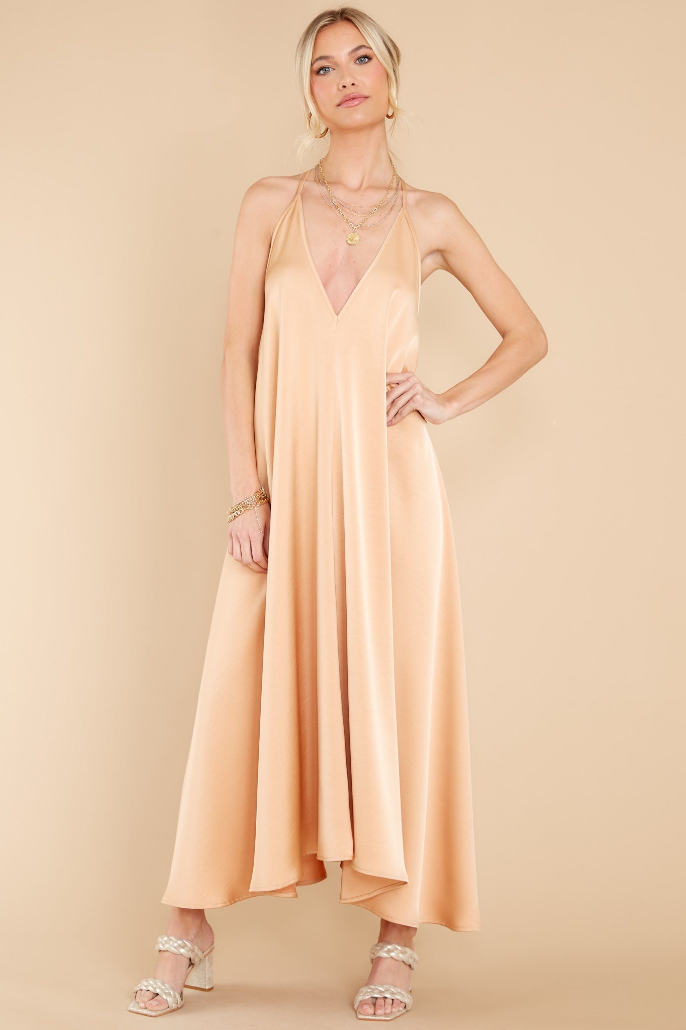 Priceless Gem Apricot Maxi Dress