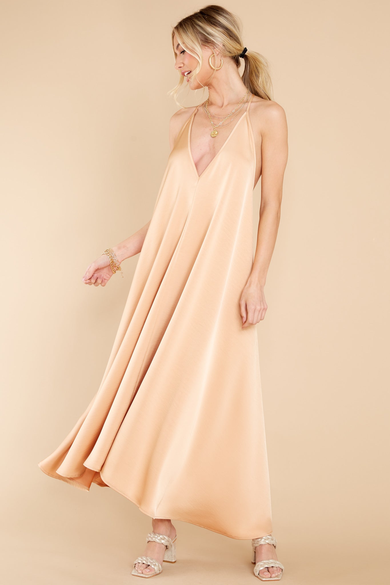 Priceless Gem Apricot Maxi Dress