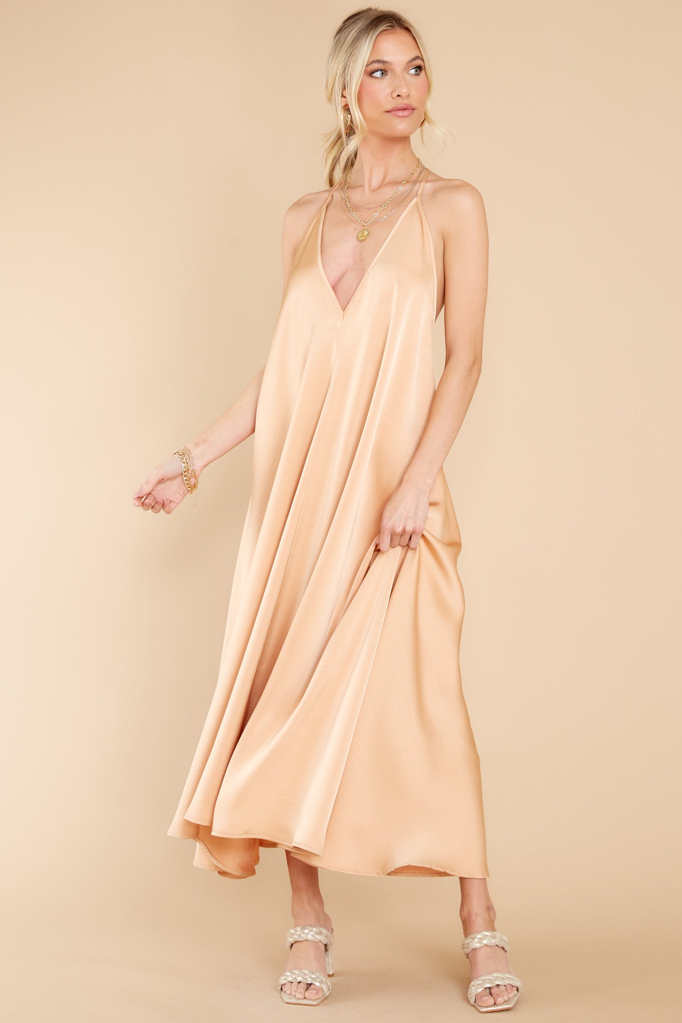 Priceless Gem Apricot Maxi Dress