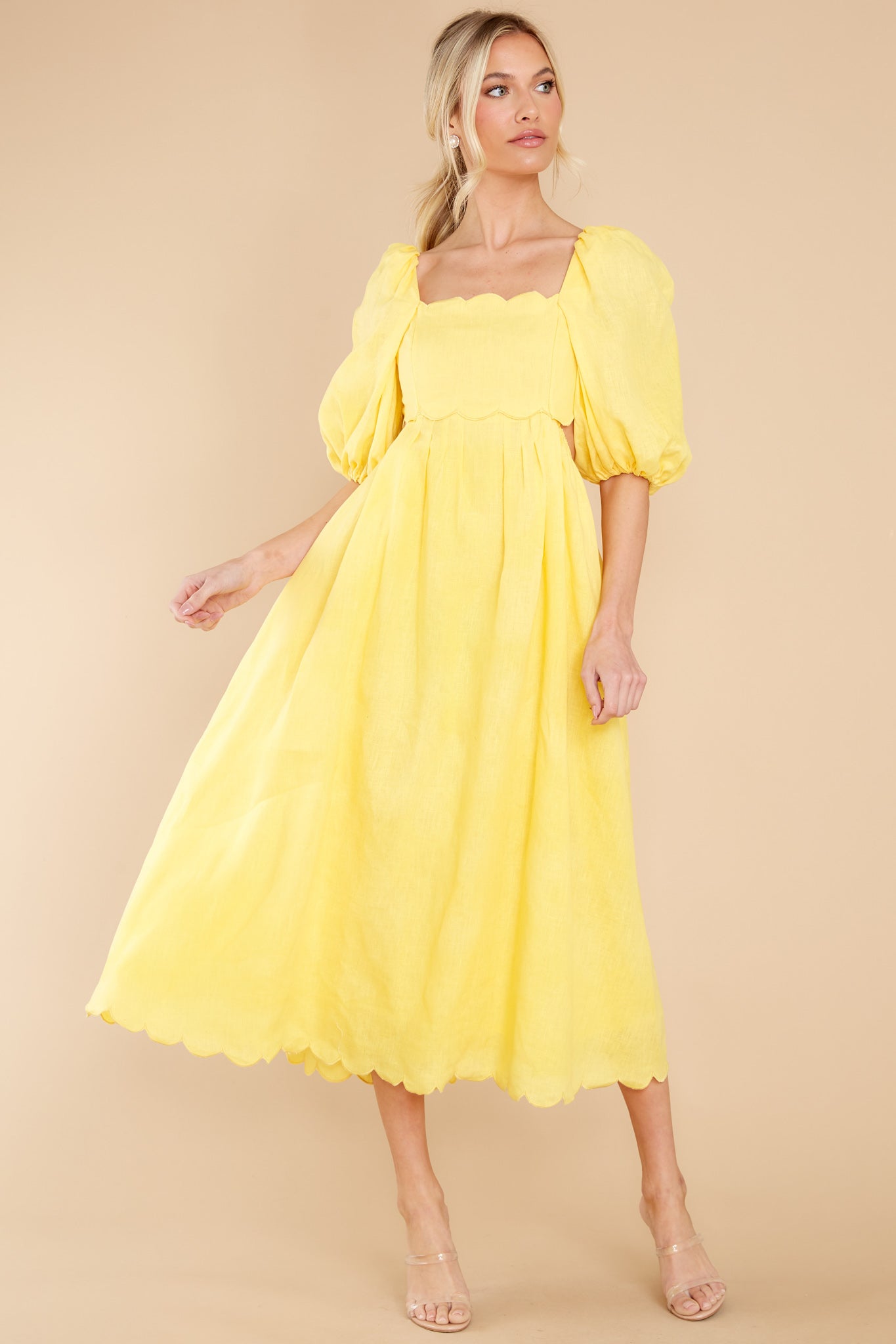 Endless Romance Yellow Midi Dress