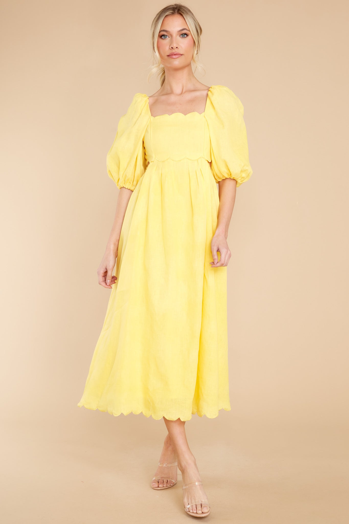 Endless Romance Yellow Midi Dress