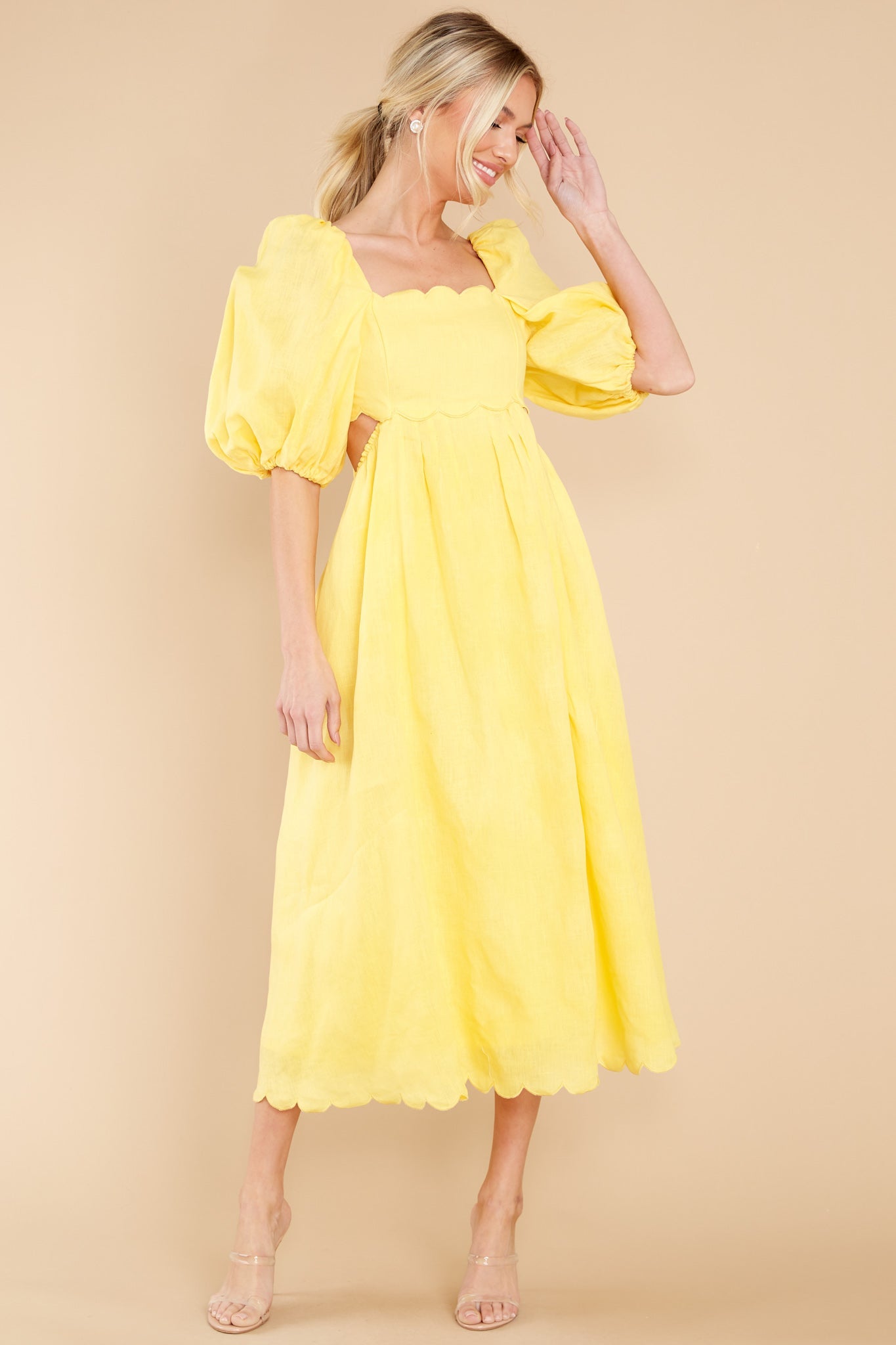Endless Romance Yellow Midi Dress