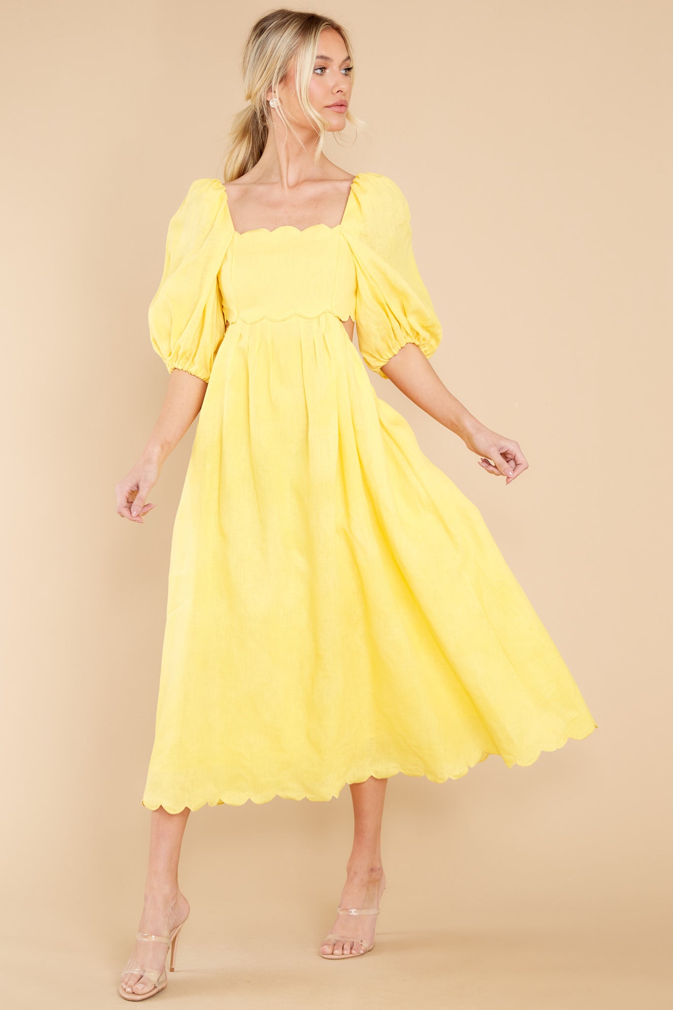Endless Romance Yellow Midi Dress