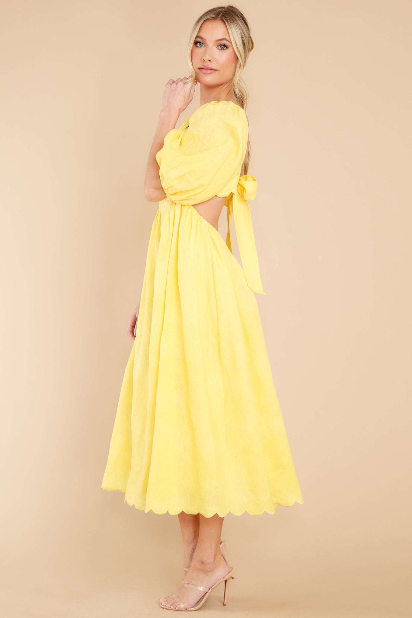 Endless Romance Yellow Midi Dress