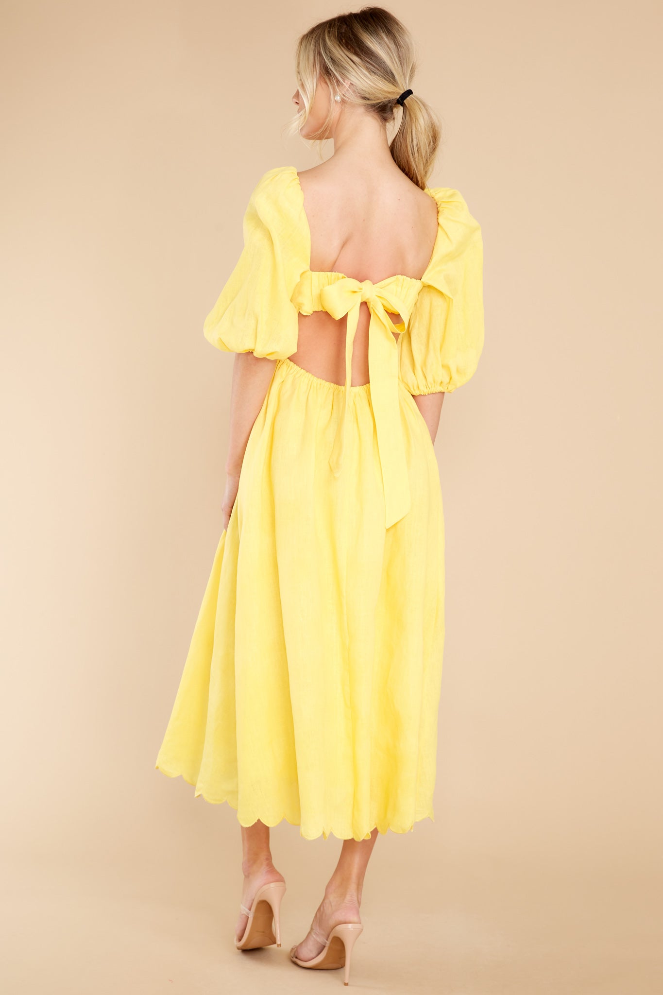 Endless Romance Yellow Midi Dress