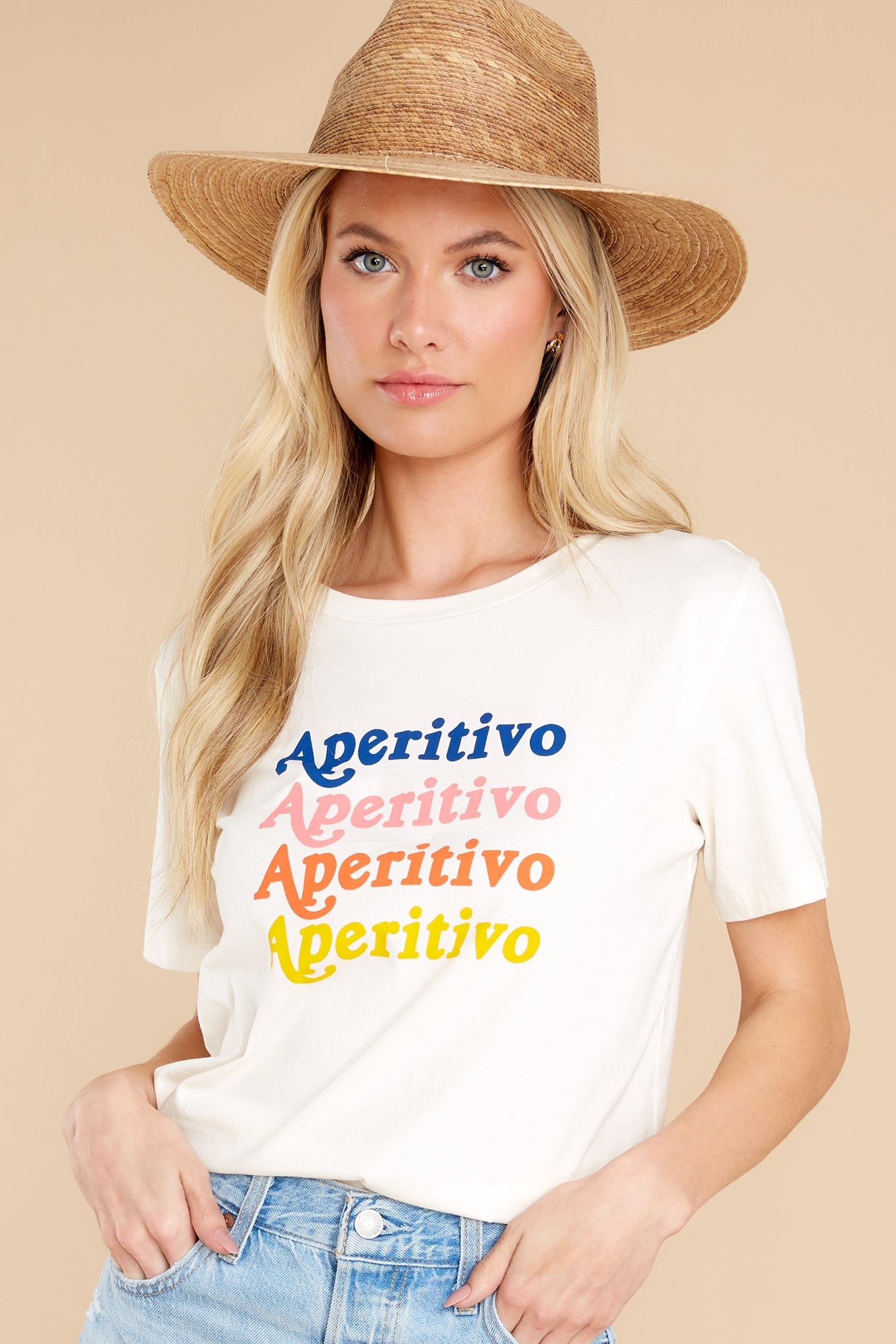 Lola Aperitivo White Loose Tee