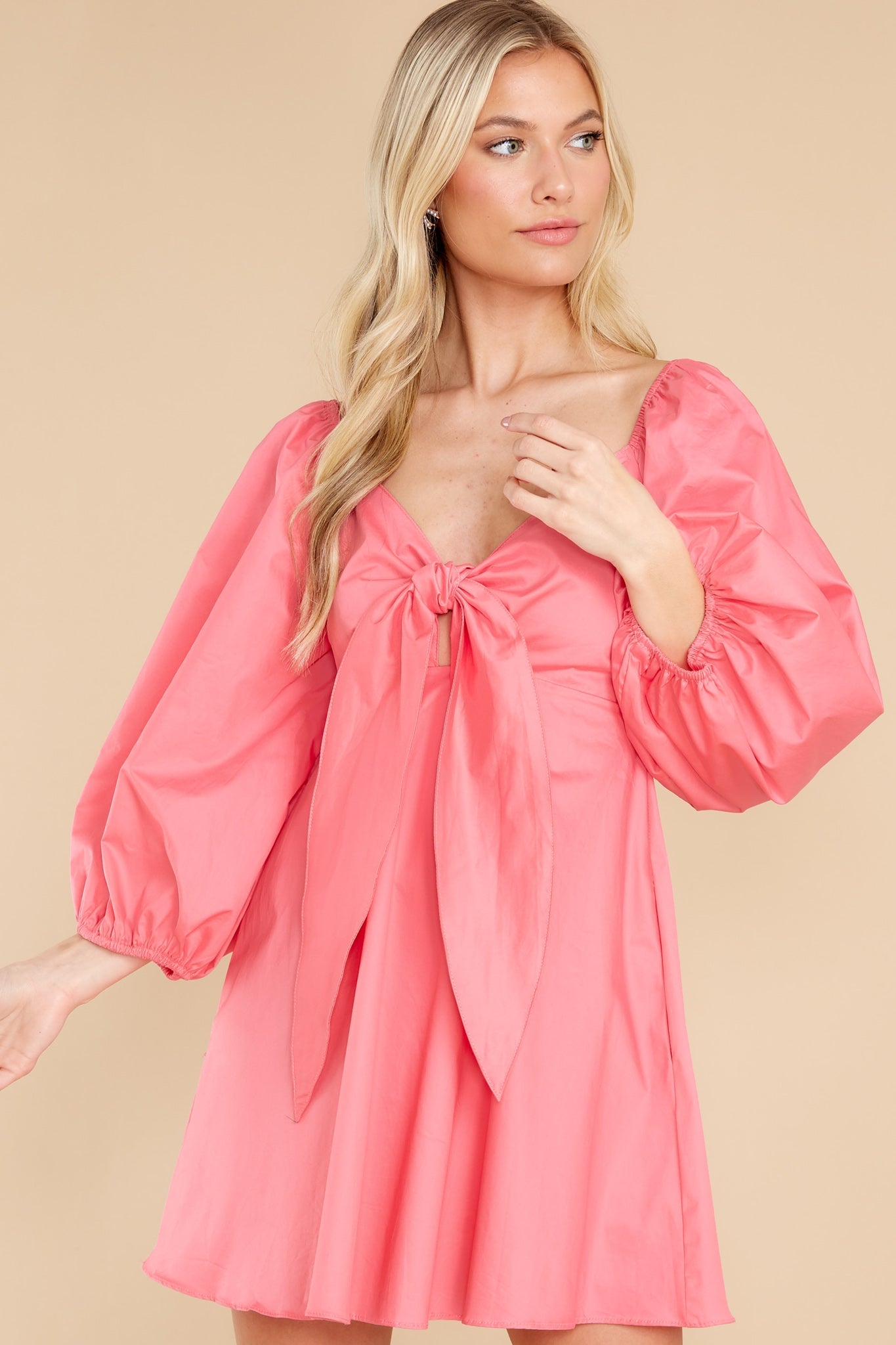 Flirt Alert Hot Pink Cotton Romper Dress