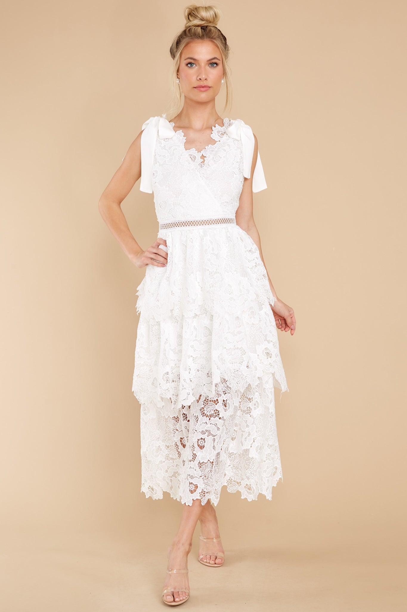 You're My Dream White Eyelet Midi Dress