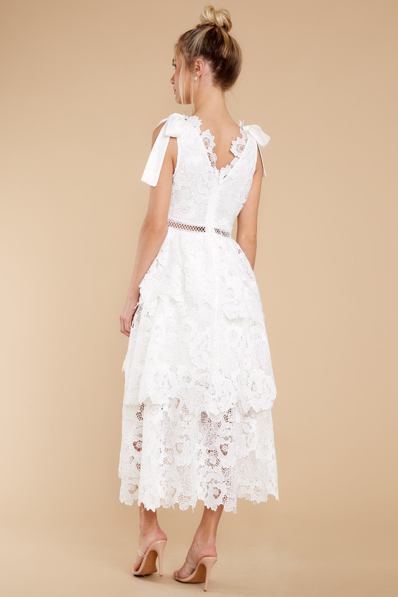 You're My Dream White Eyelet Midi Dress