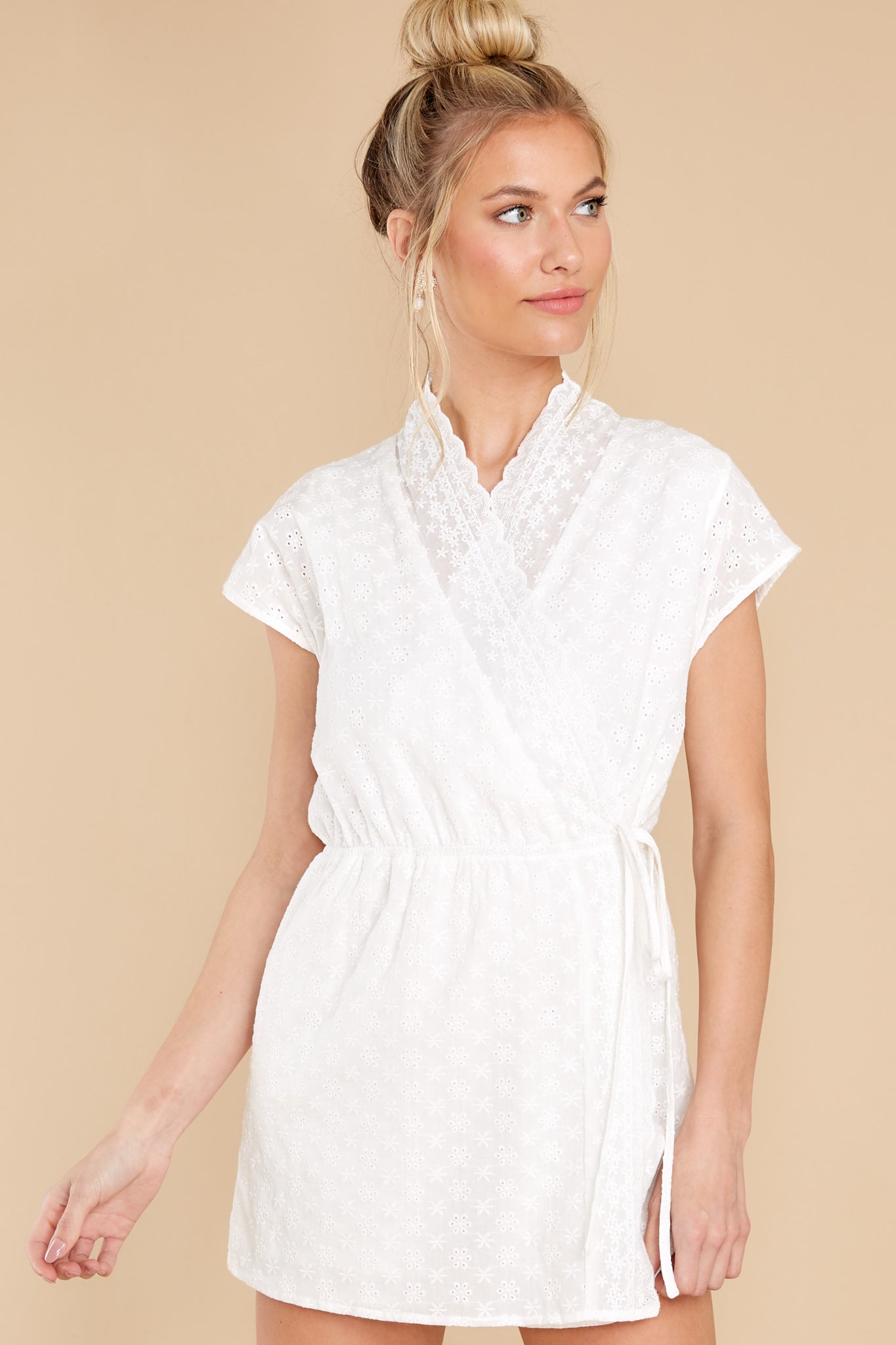 Spread Your Wings White Eyelet Romper