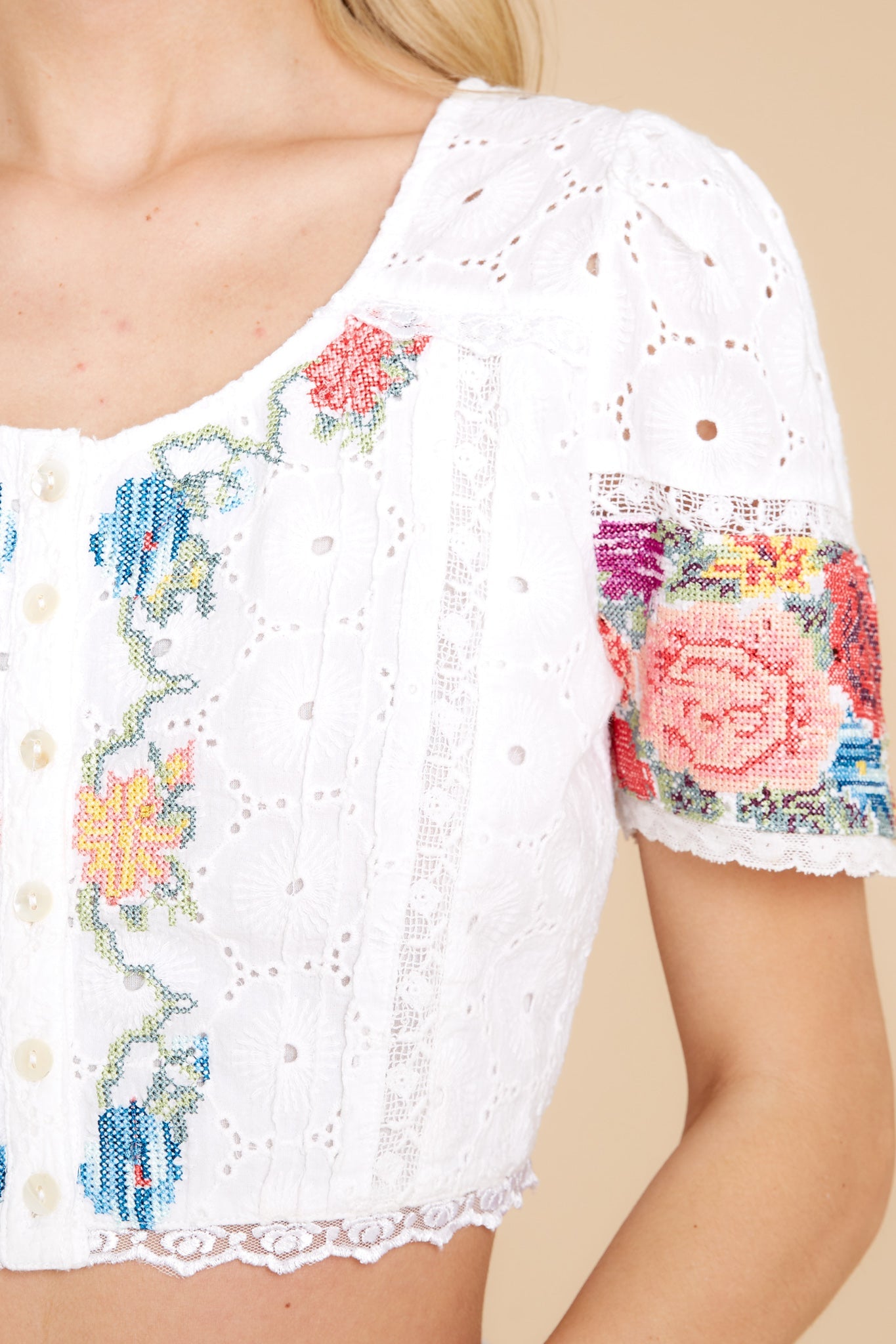 Collum True White Crop Top