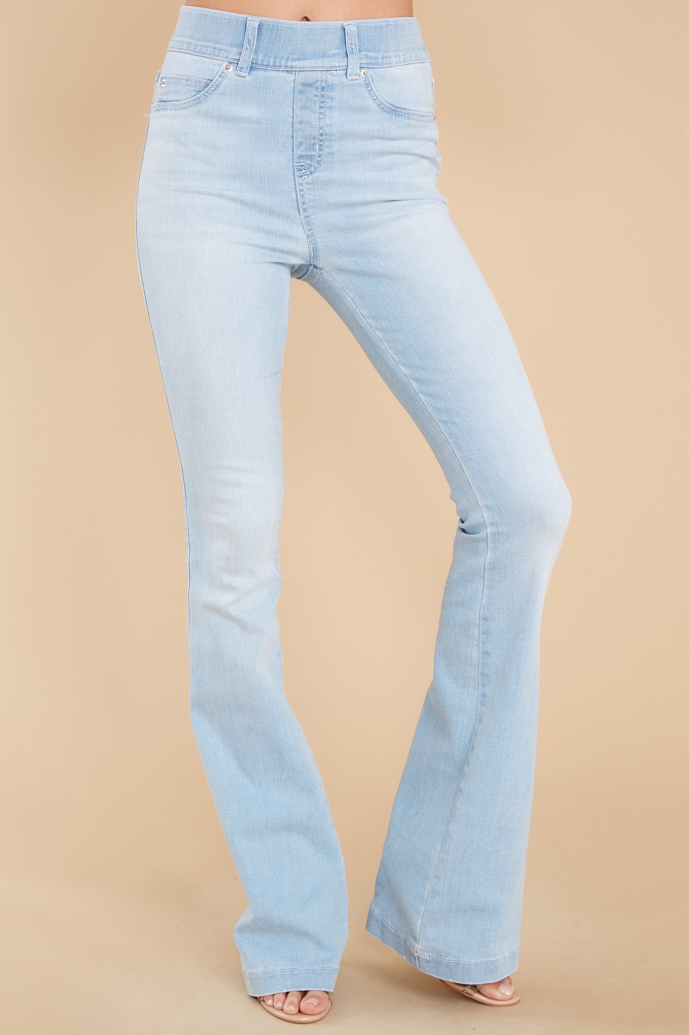 Retro Light Wash Flare Jeans