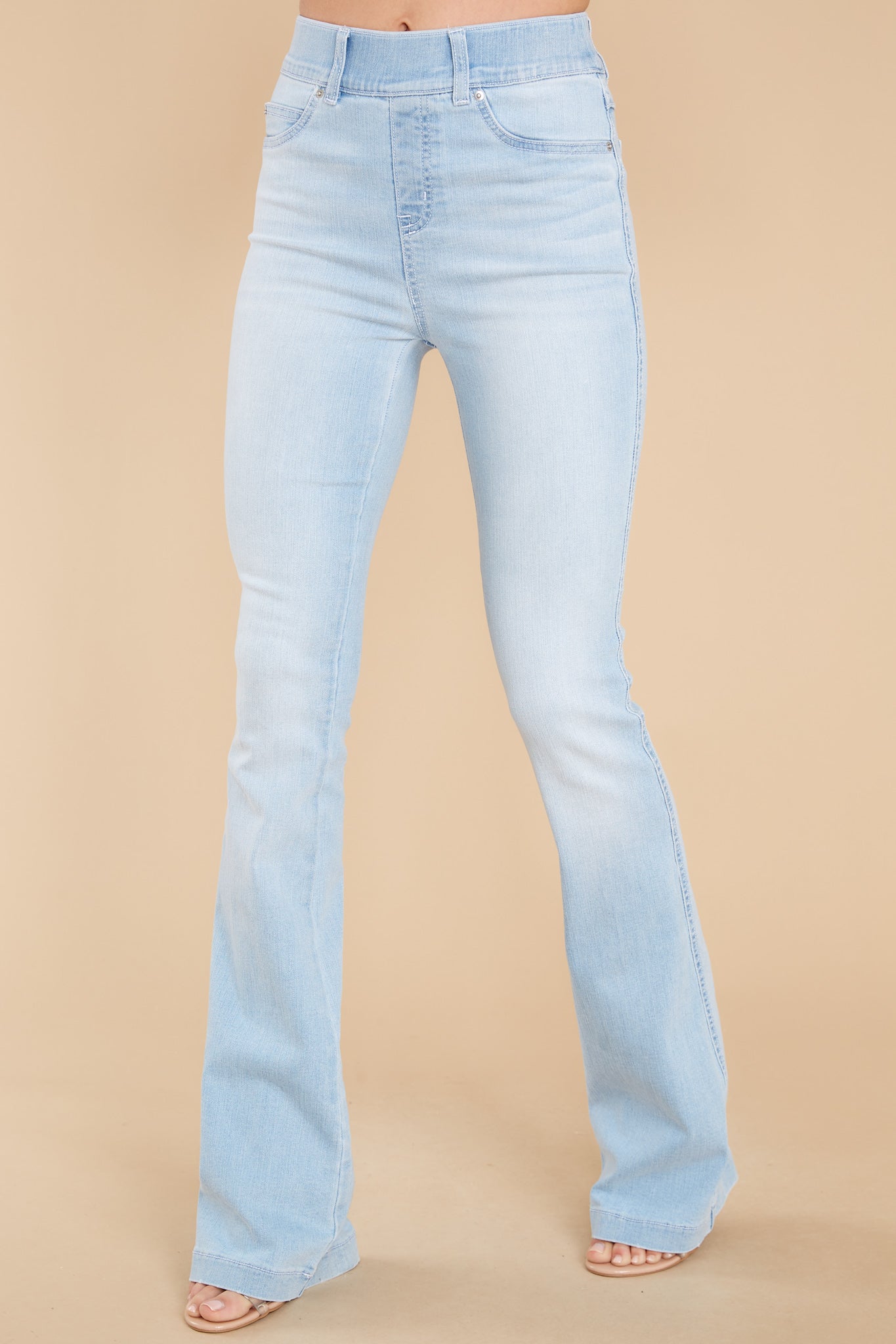 Retro Light Wash Flare Jeans