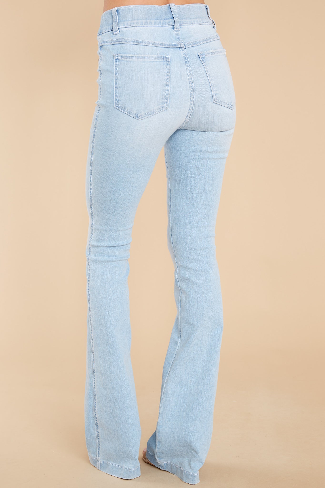 Retro Light Wash Flare Jeans