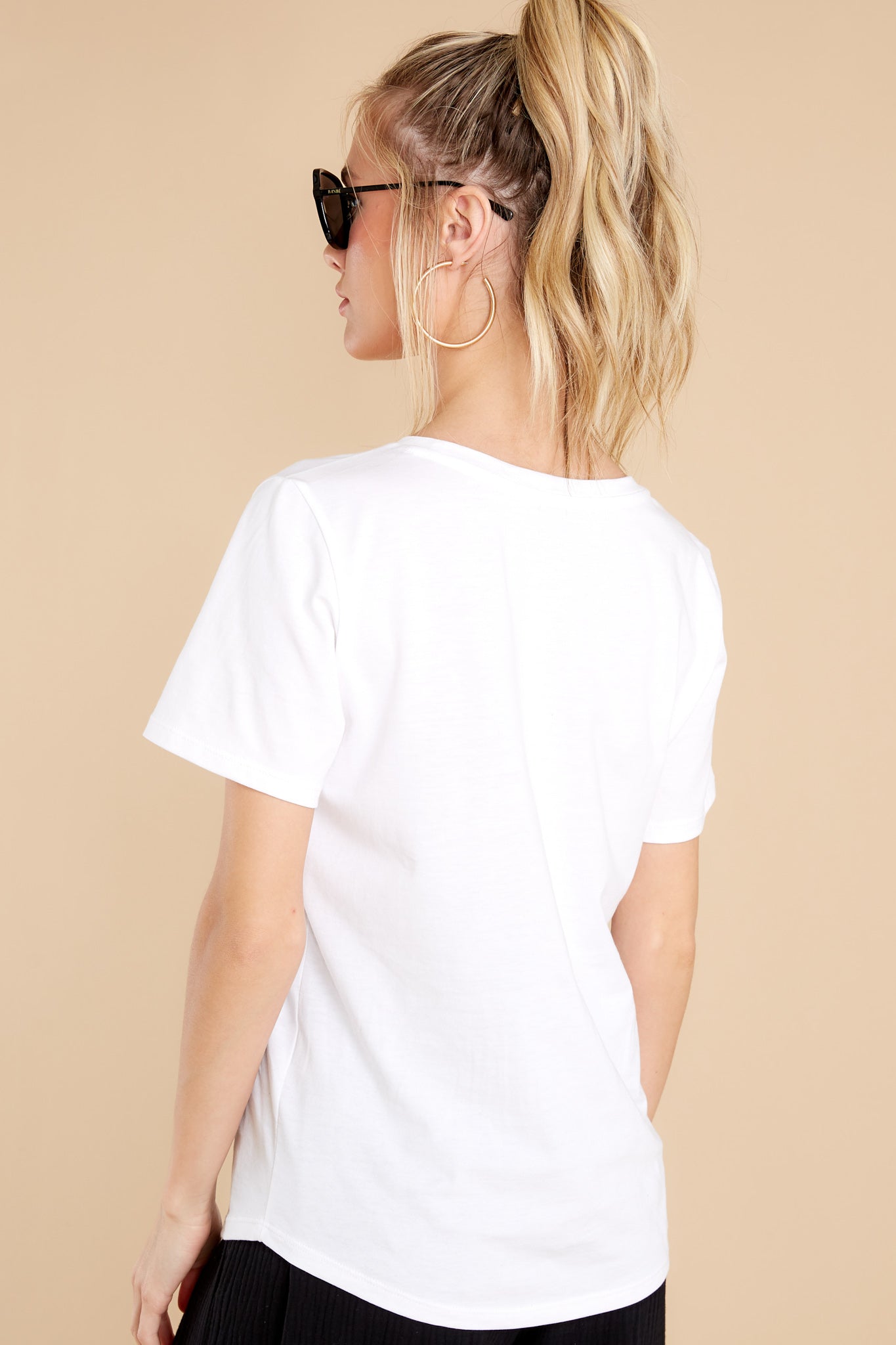 Lola La Dolce Vita White Loose Tee