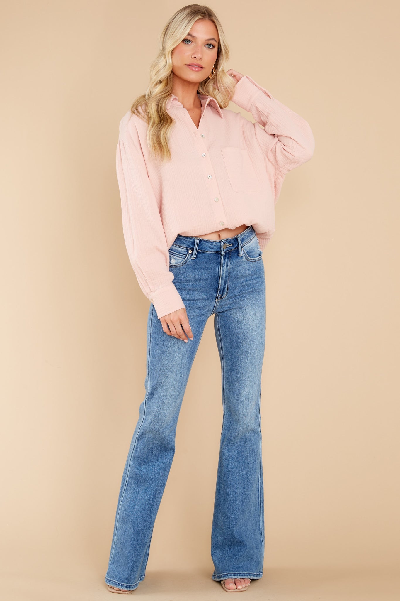 Oh My Gauze Pale Pink Top