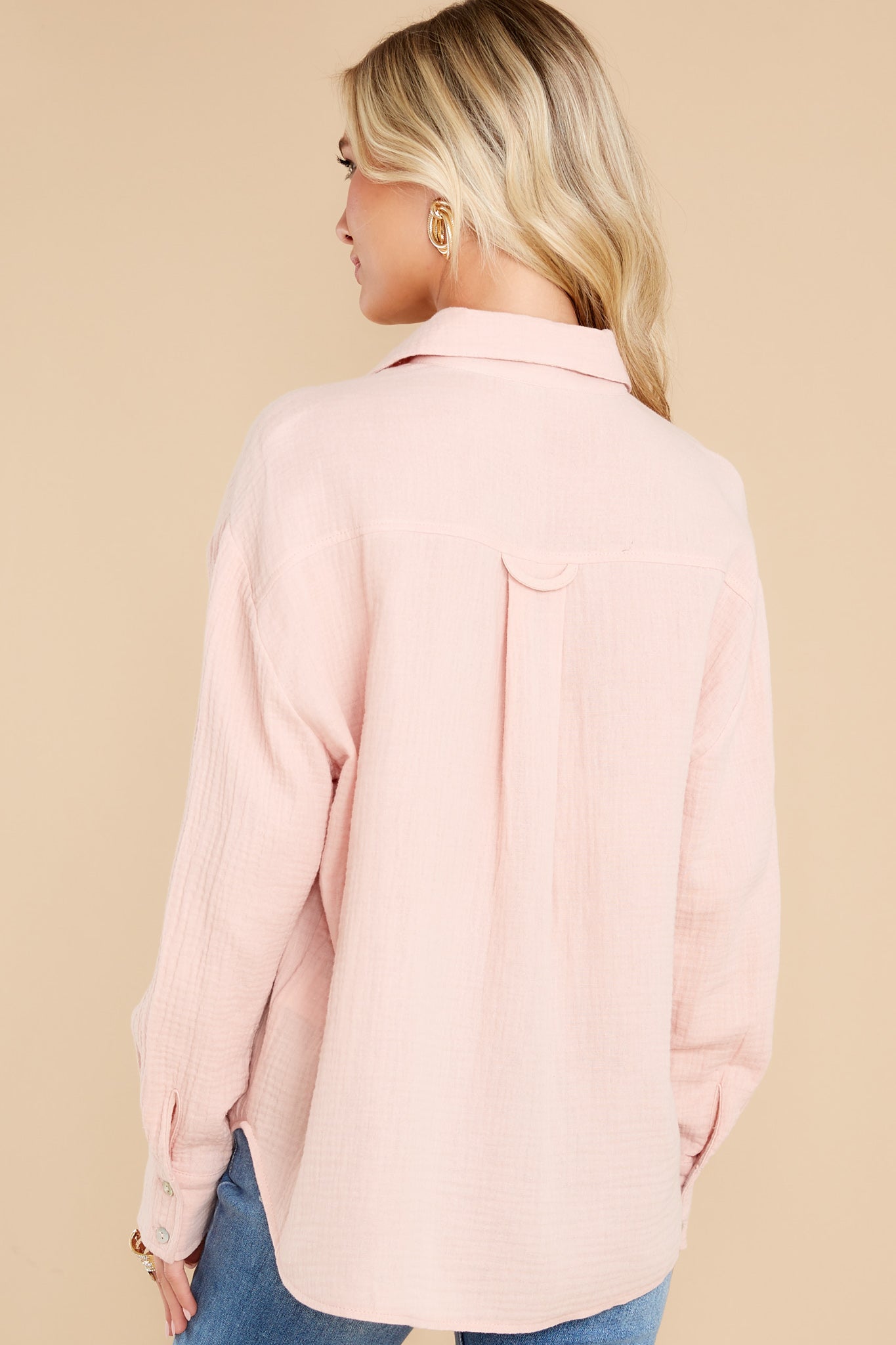 Oh My Gauze Pale Pink Top