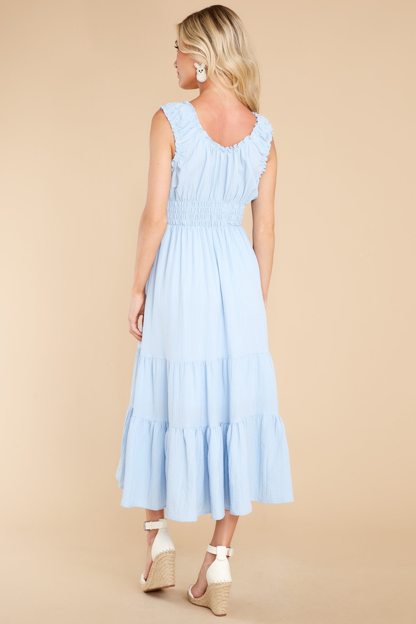 Follow Your Bliss Light Blue Midi Dress