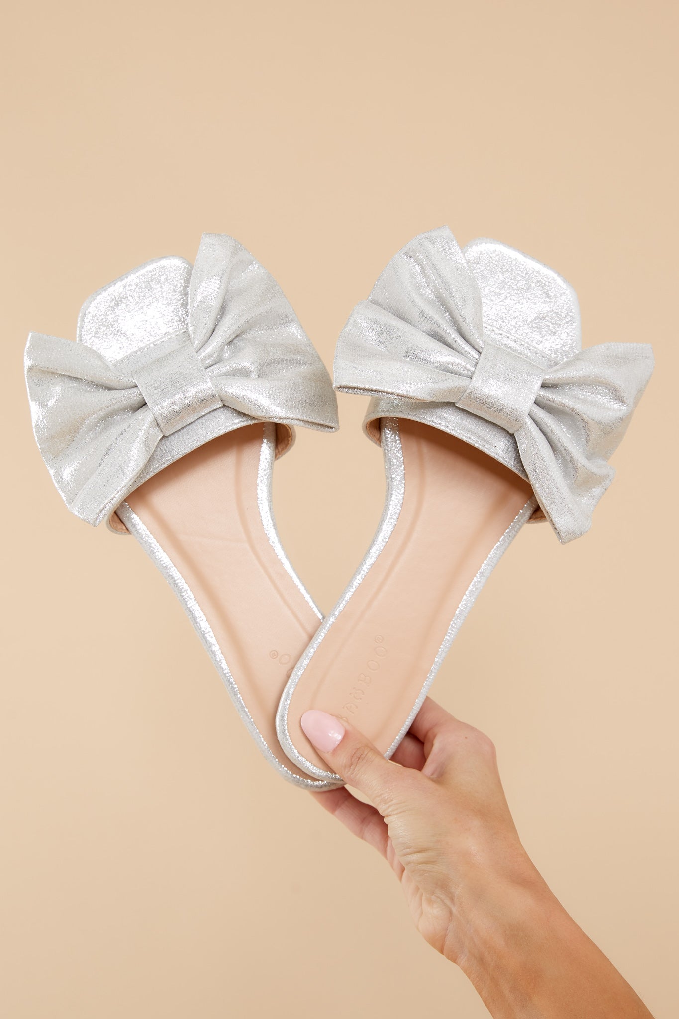 Pretty As A Bow Silver Sandals