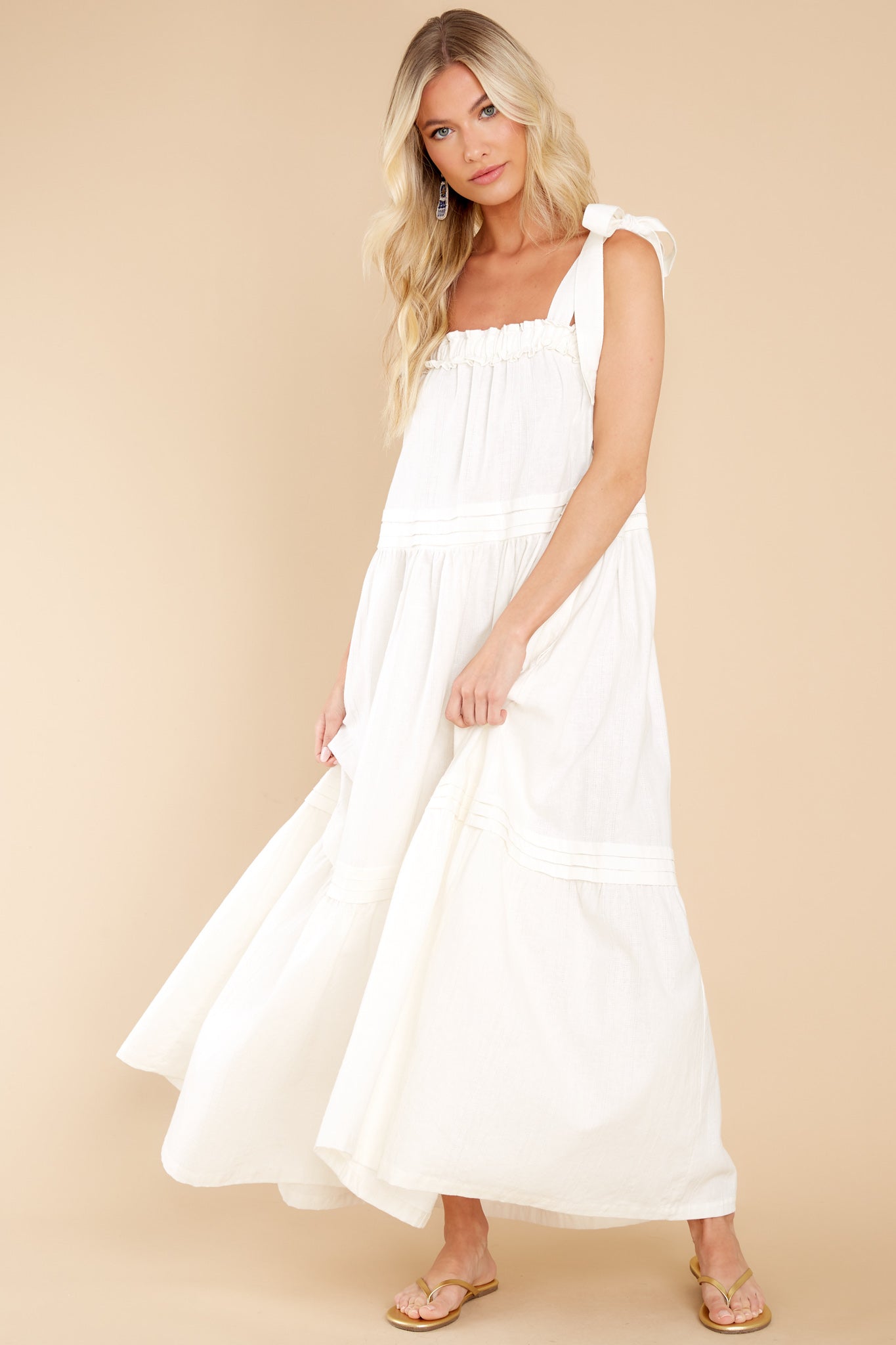 Abigail Ivory Ankle Dress