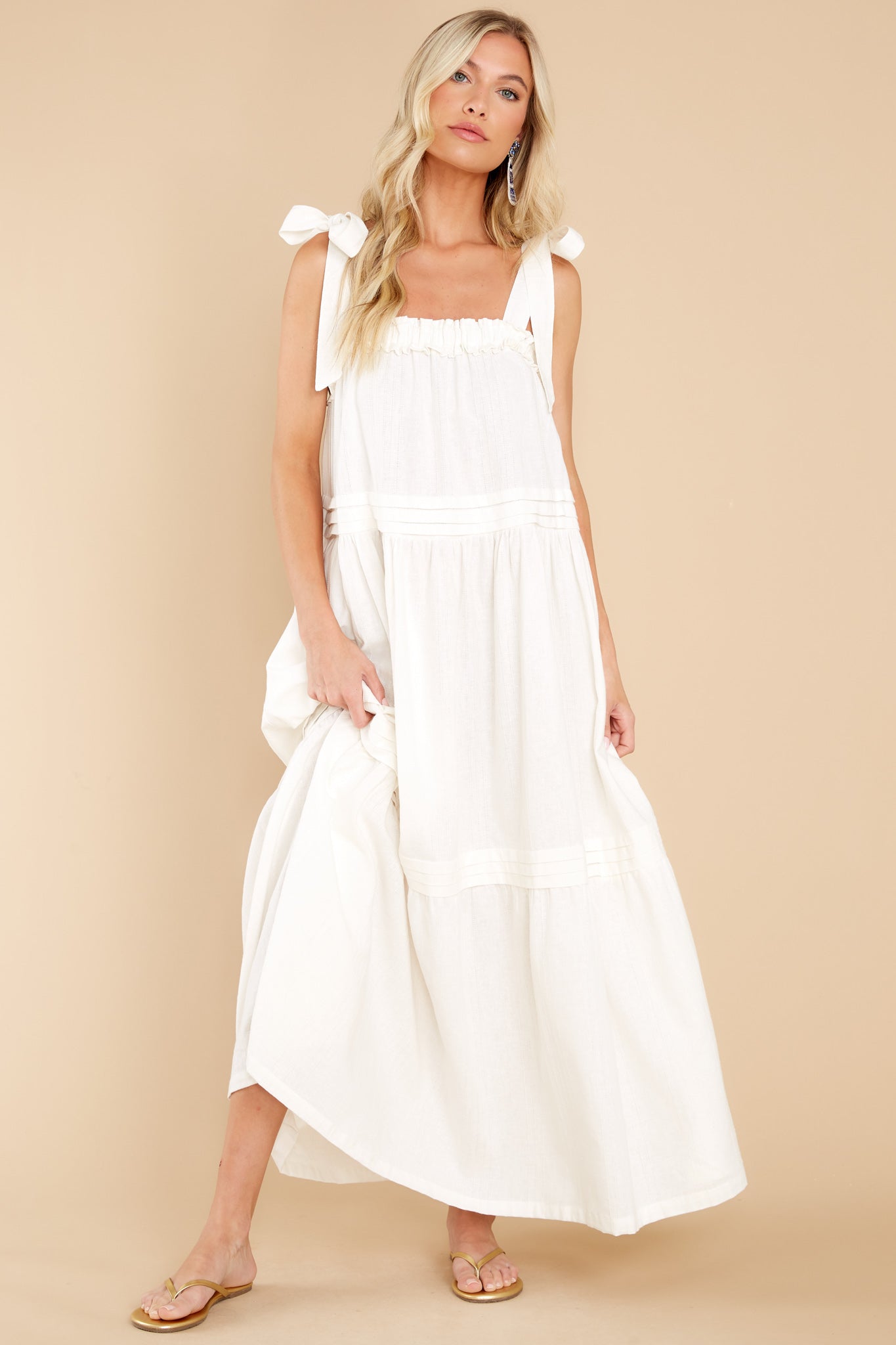 Abigail Ivory Ankle Dress