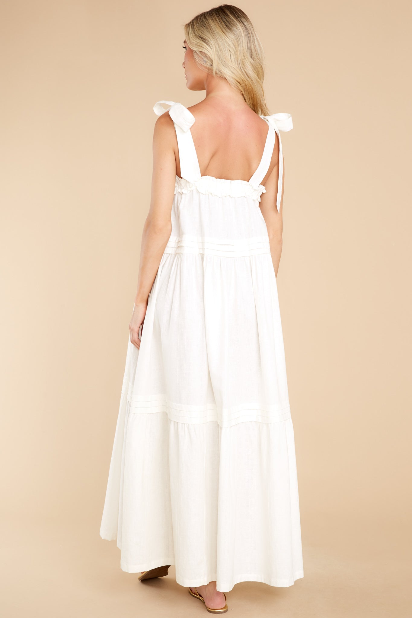 Abigail Ivory Ankle Dress