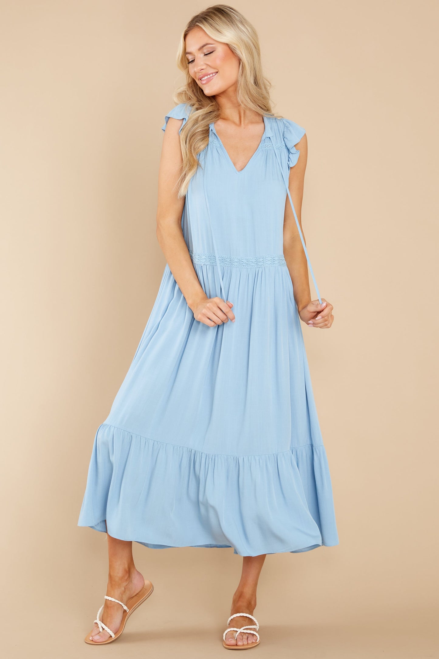 No Greater Feeling Light Blue Midi Dress