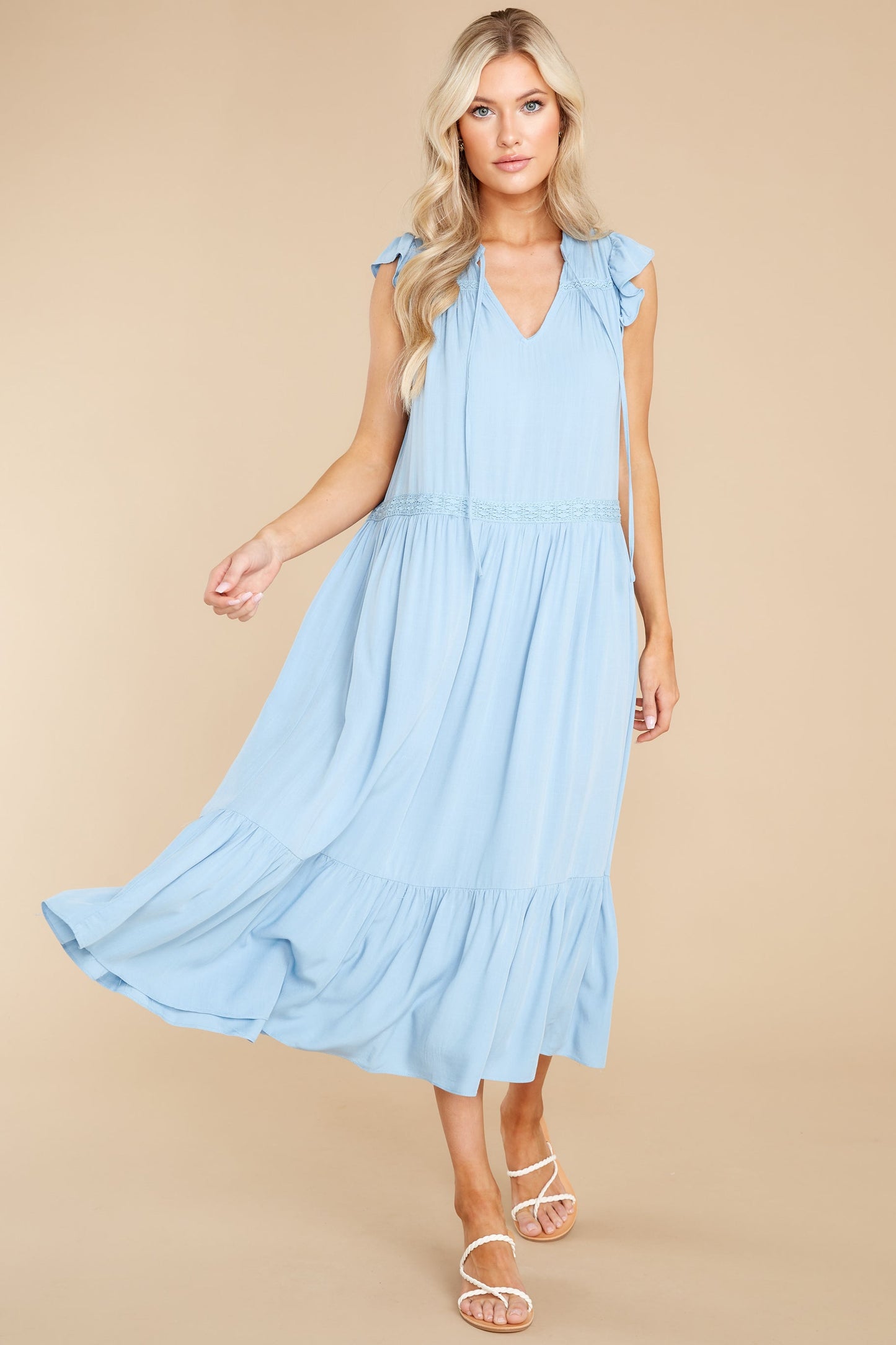No Greater Feeling Light Blue Midi Dress
