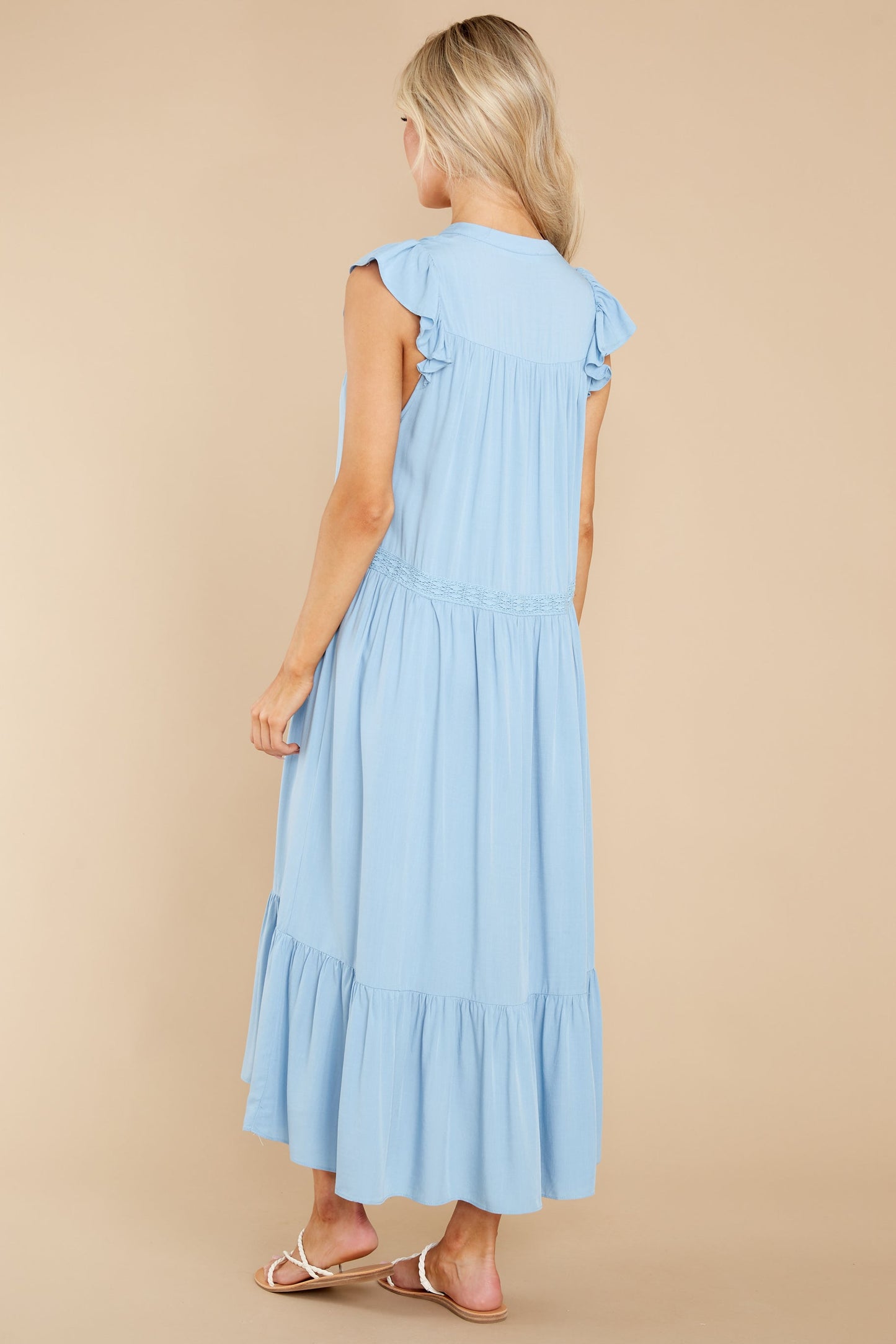 No Greater Feeling Light Blue Midi Dress