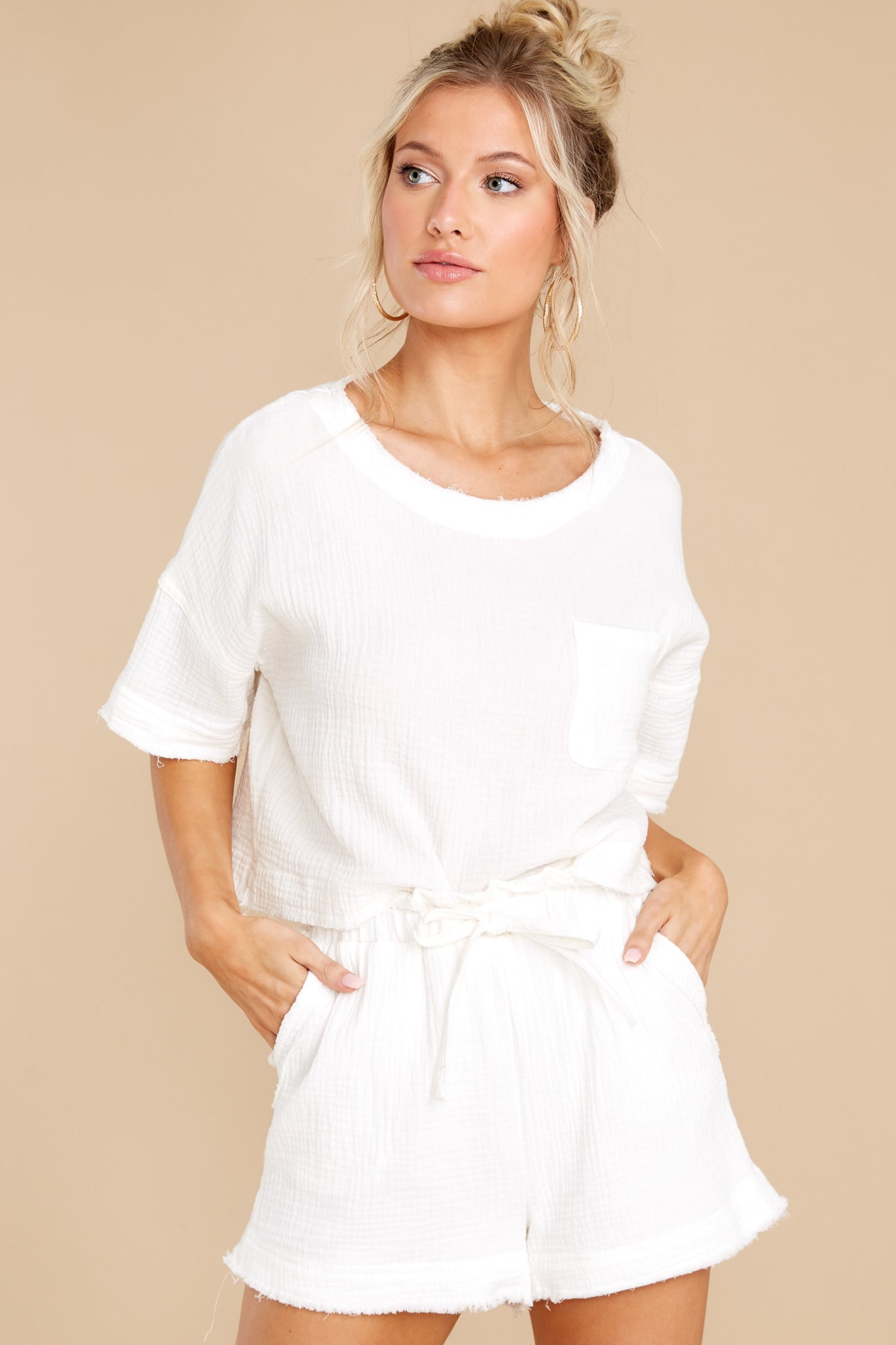 Hear The Waves White Two Piece Set