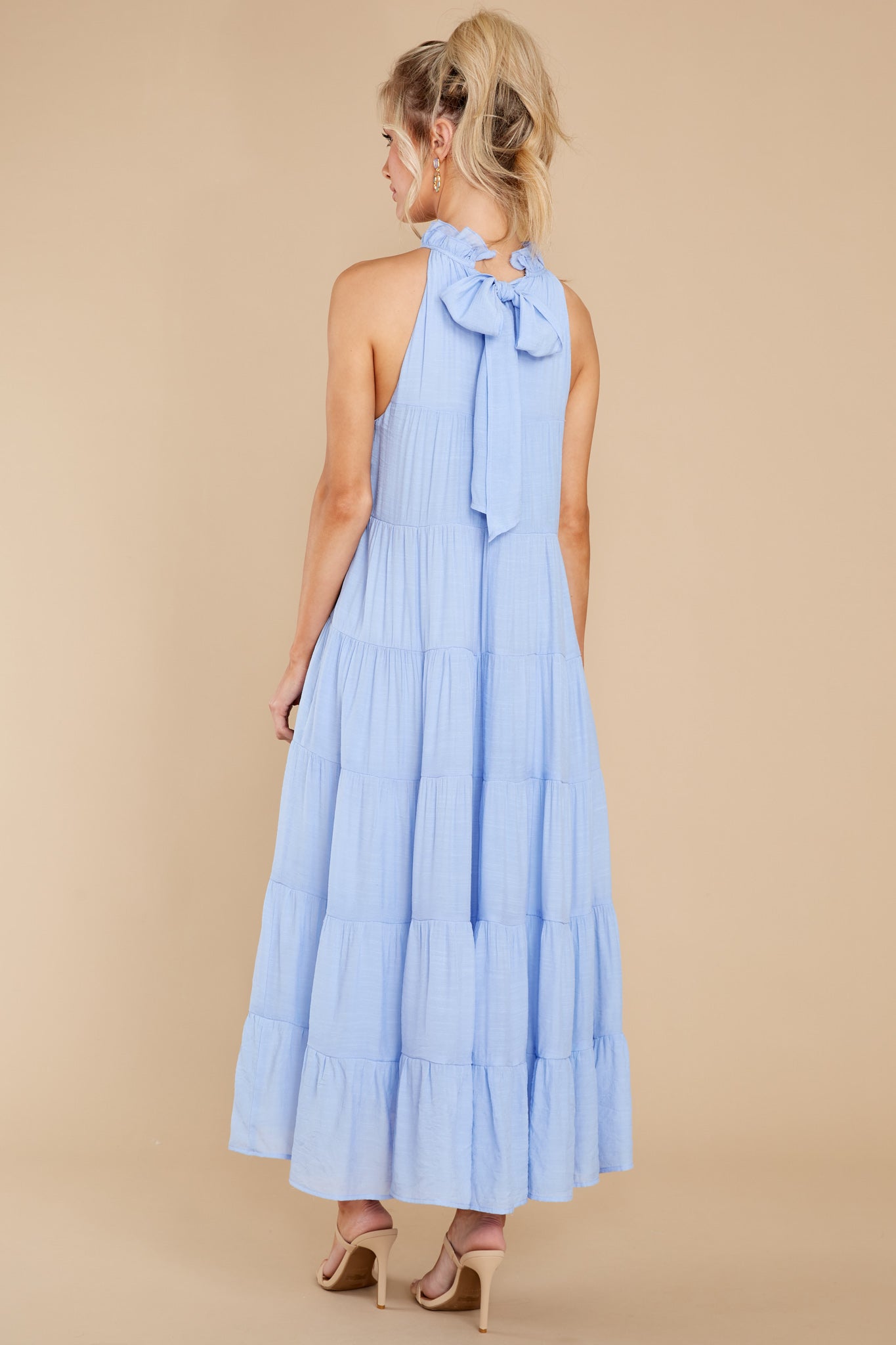 Take Me Dancing Pale Blue Maxi Dress