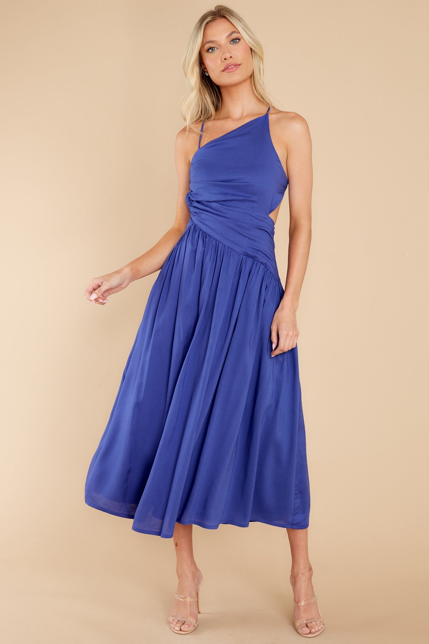 Striking Beauty Indigo Blue Midi Dress