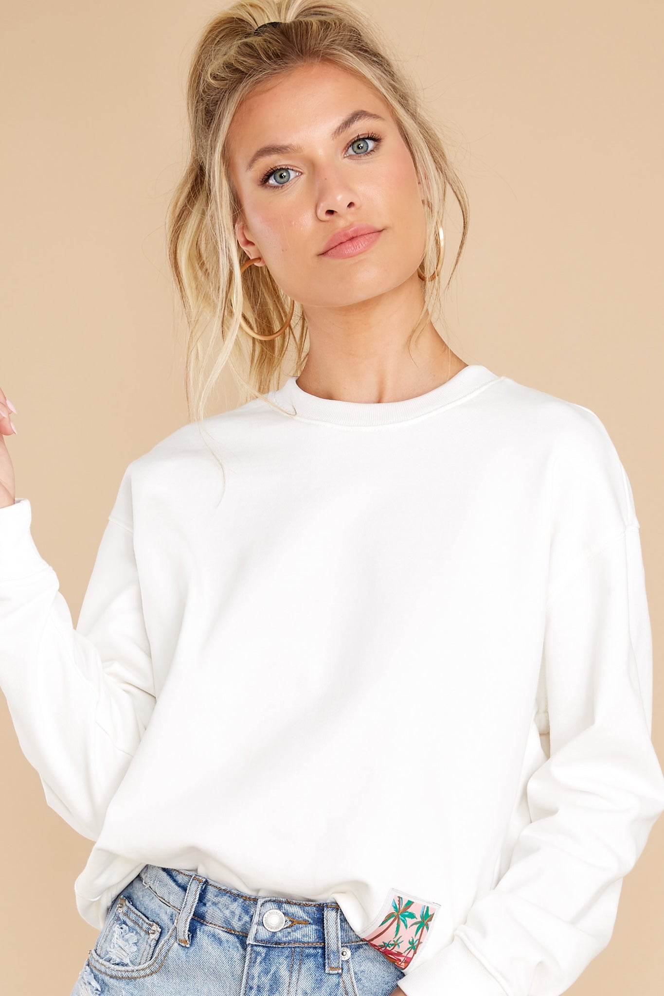 Little Piece Of Paradise Off White Sweatshirt