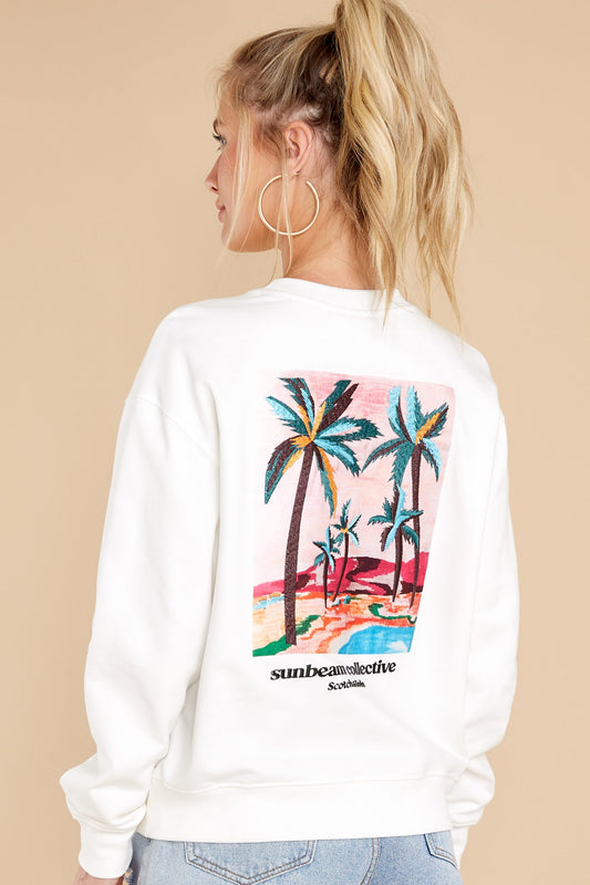 Little Piece Of Paradise Off White Sweatshirt