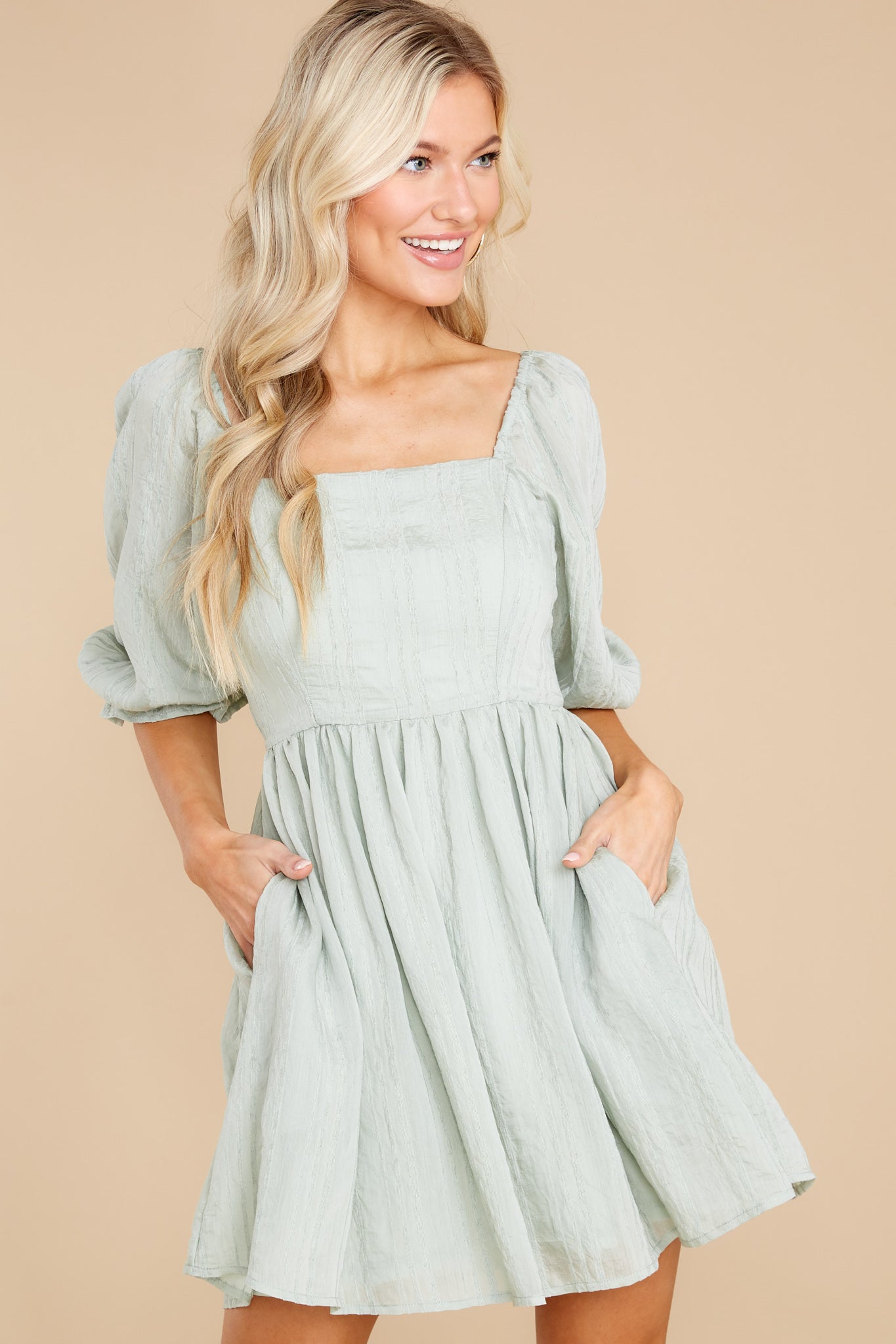 Time After Time Sage Dress