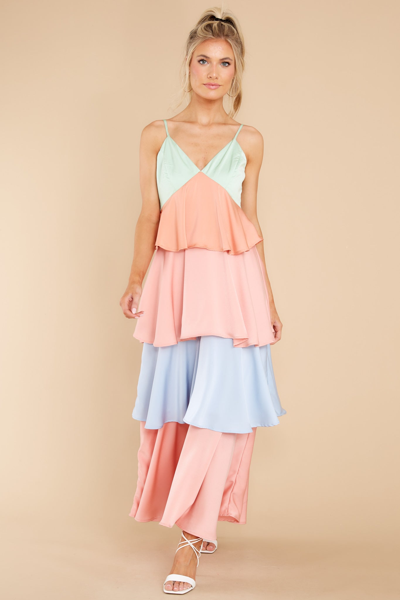 Leave You Speechless Orange Multi Maxi Dress