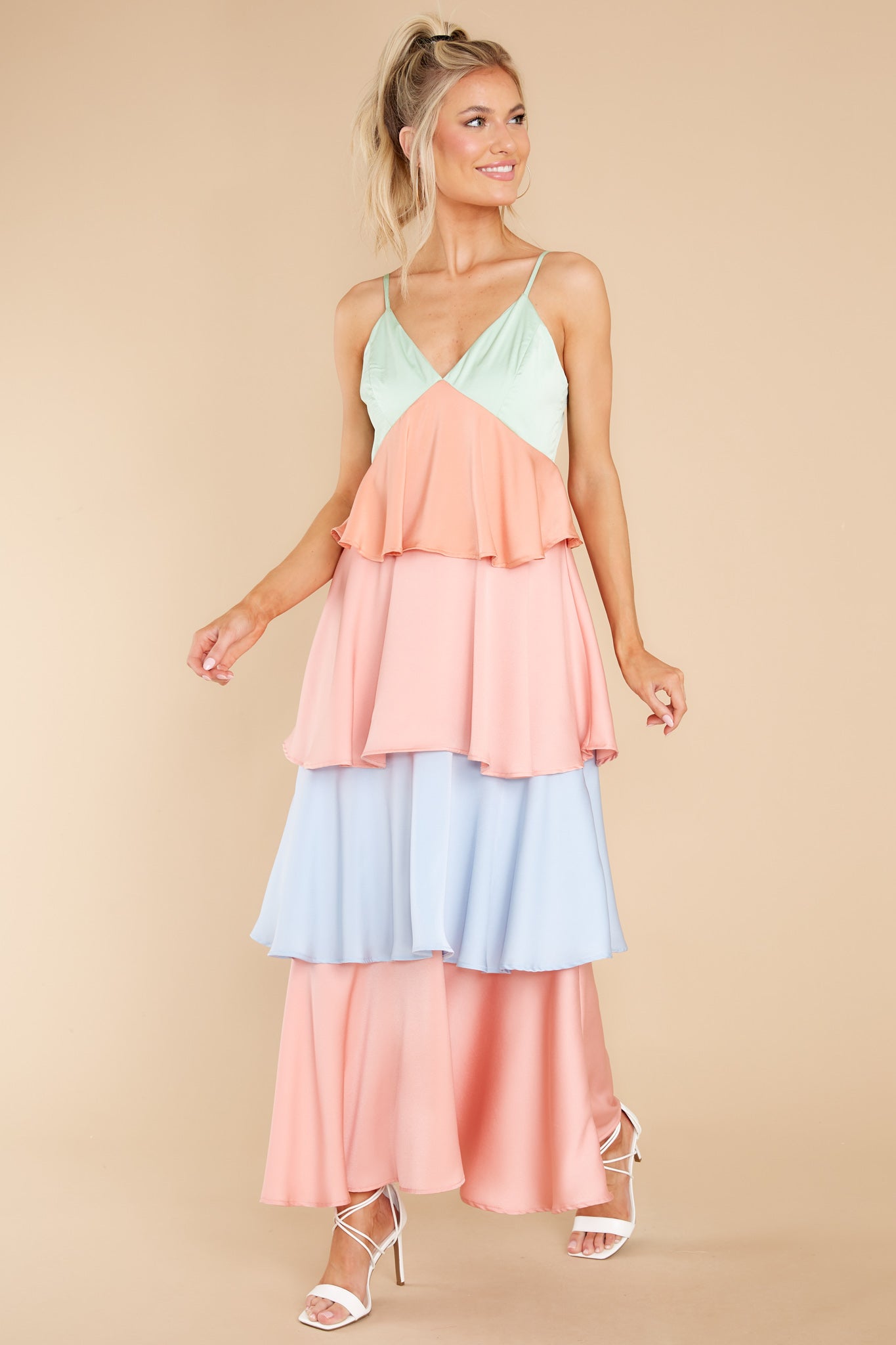 Leave You Speechless Orange Multi Maxi Dress