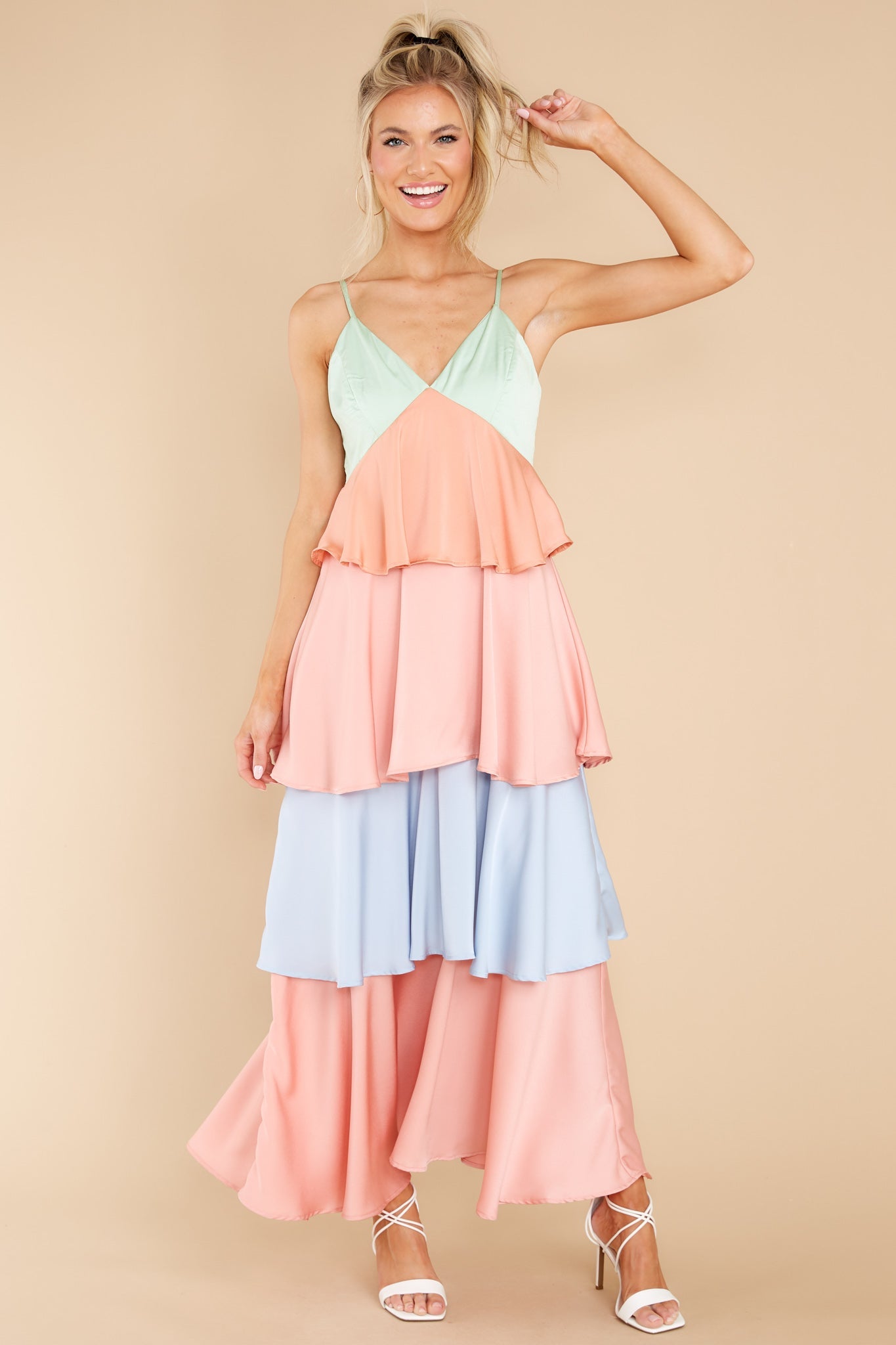 Leave You Speechless Orange Multi Maxi Dress