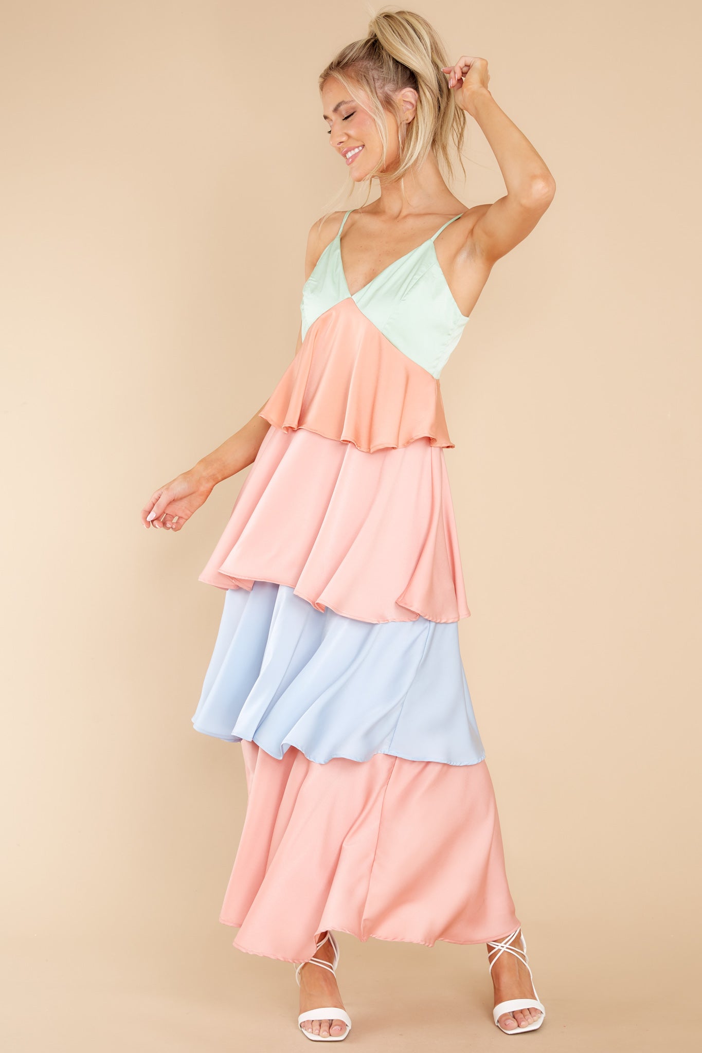 Leave You Speechless Orange Multi Maxi Dress