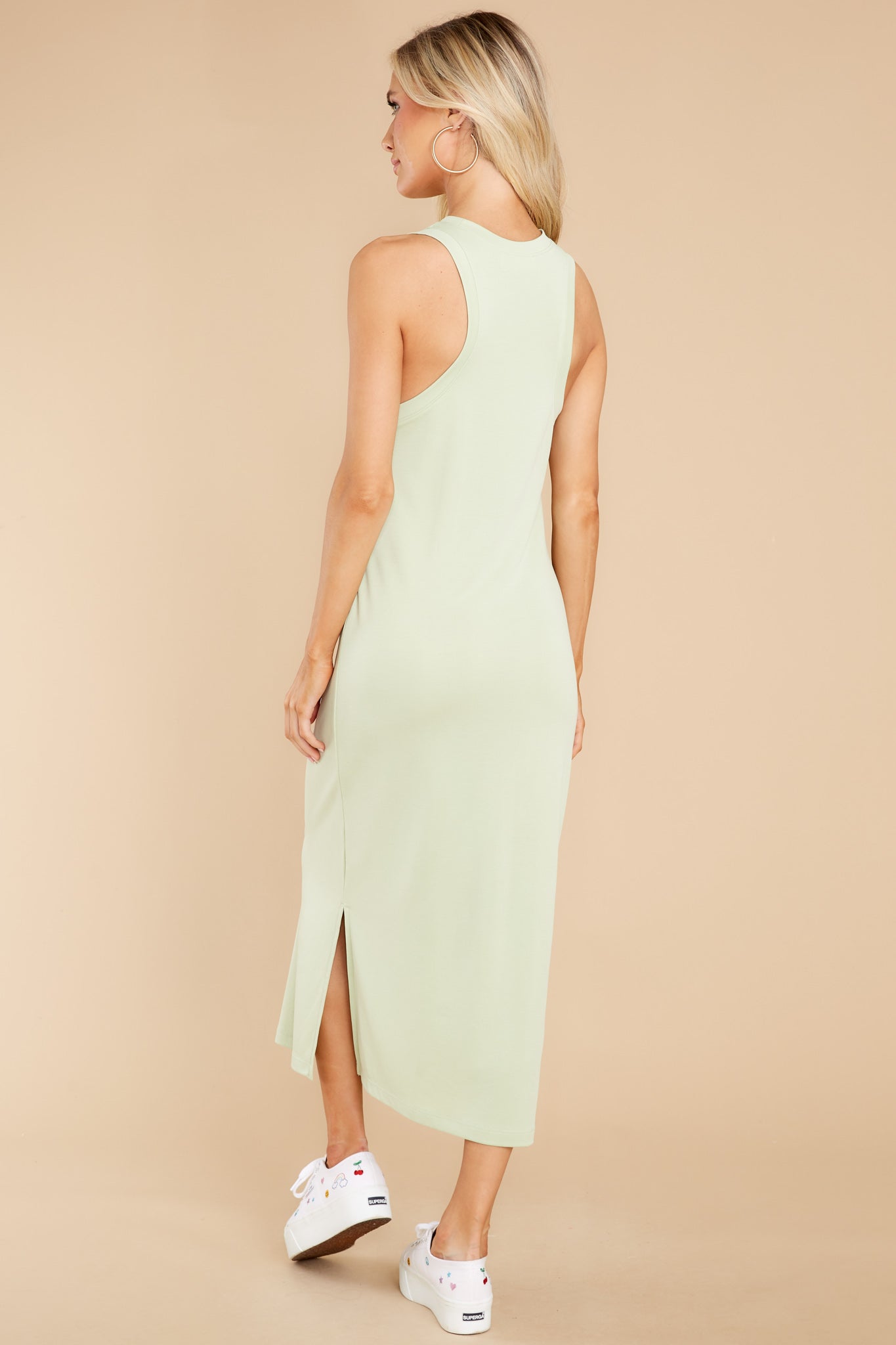 She's A Keeper Pastel Green Midi Dress