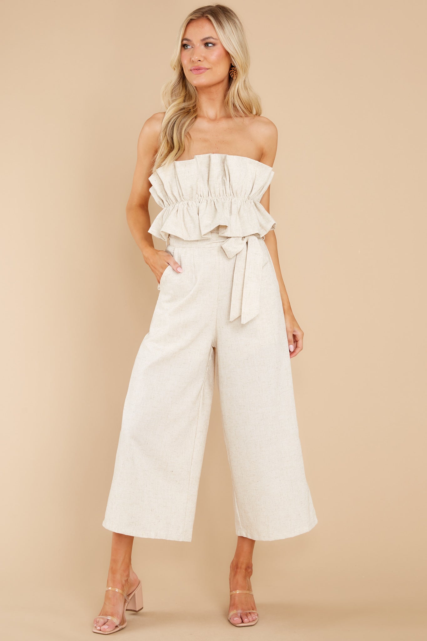 Can You Believe This Cream Jumpsuit